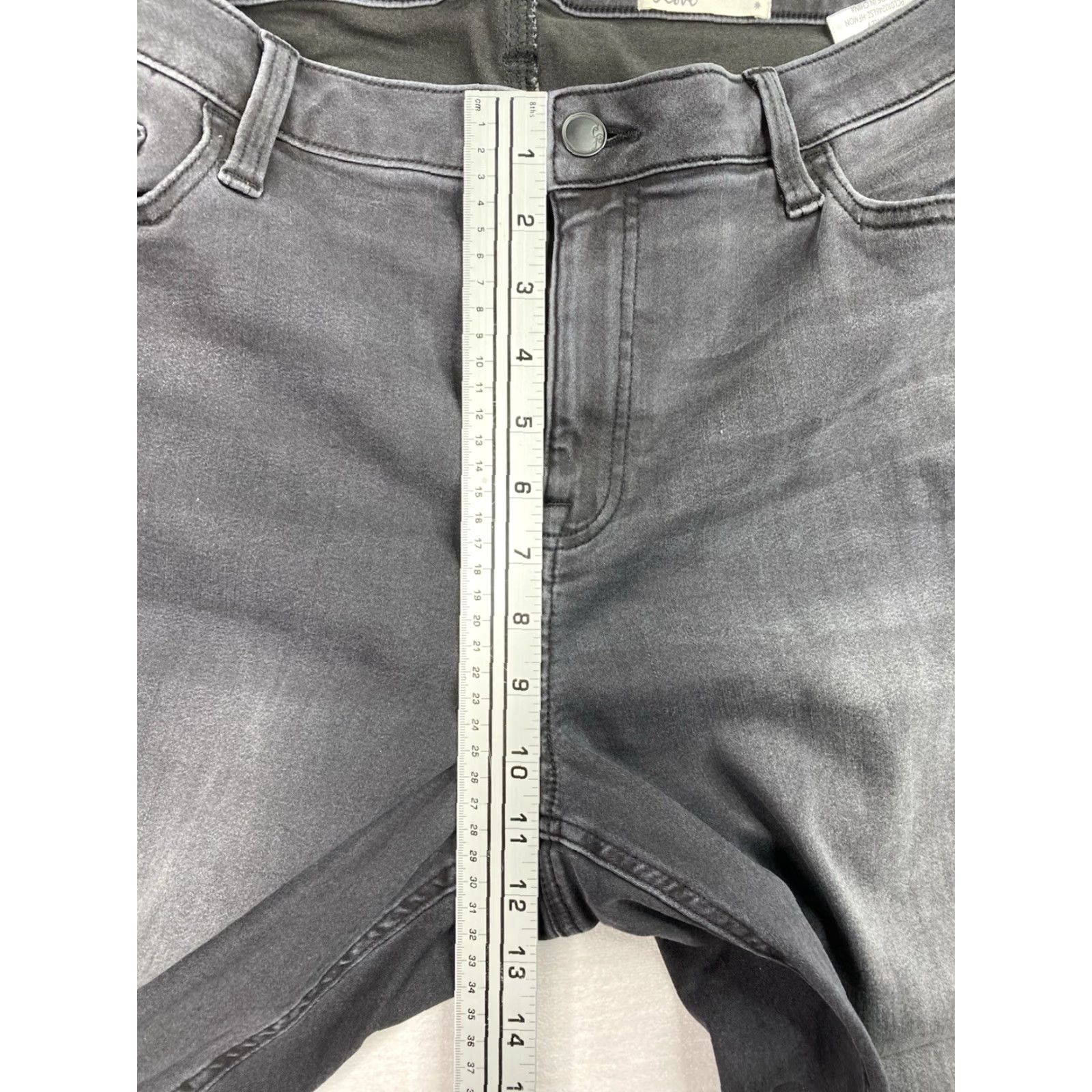 Vintage Cosmic Blue Love Jeans Womens 16W Black Distressed Skinny Stretch Pockets 5-Pocket Denim 26.5in Inseam Size 16W Adult Womens Size 38" / US 16 / IT 52 - 7 Thumbnail
