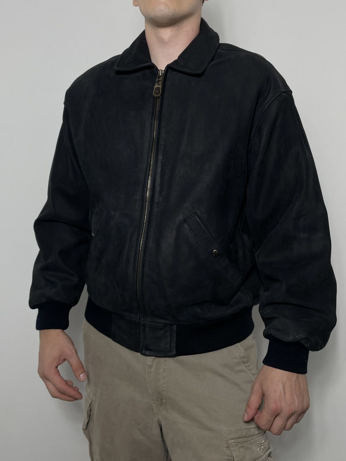Timberland leather bomber jacket hotsell
