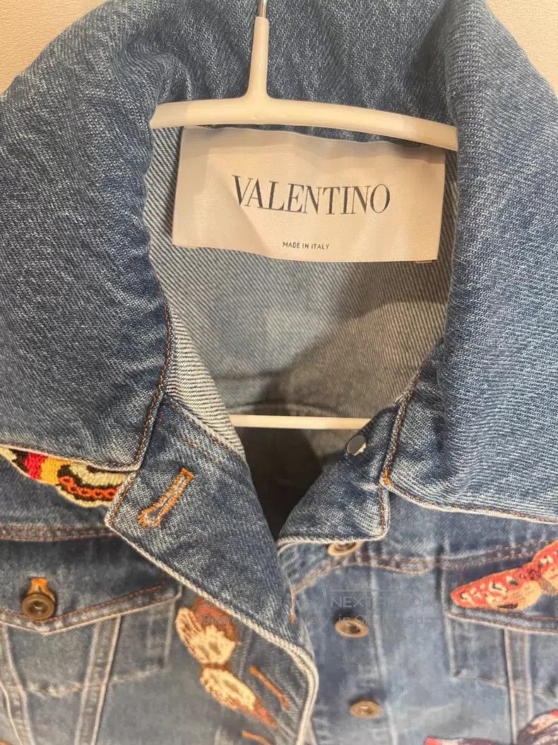 Valentino Valentino Butterfly embroidered denim jacket Size S / US 4 / IT 40 - 4 Thumbnail