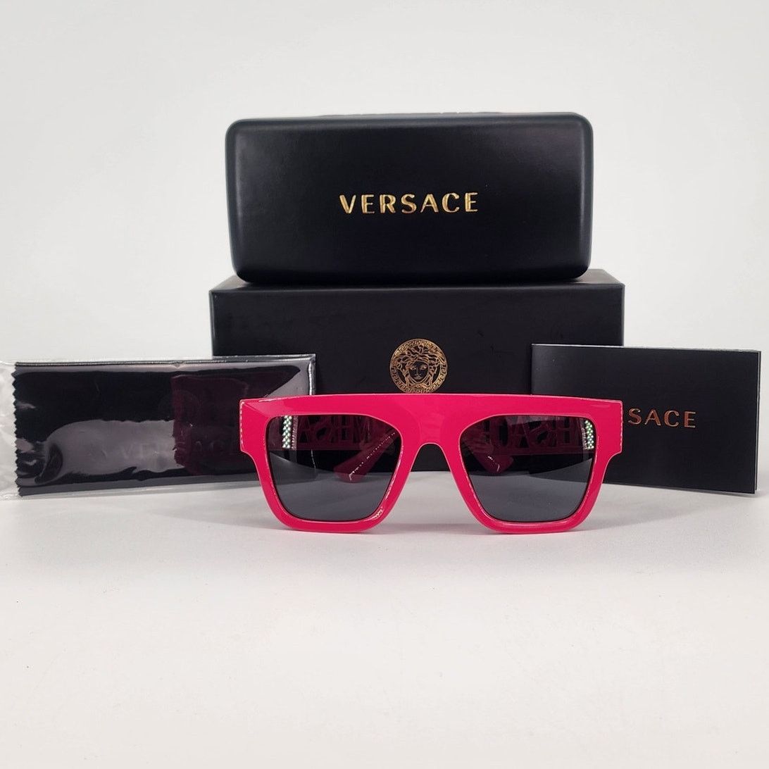 Versace Versace 90s Vintage Logo Bright Pink Unisex Sunglasses Size ONE SIZE - 2 Thumbnail