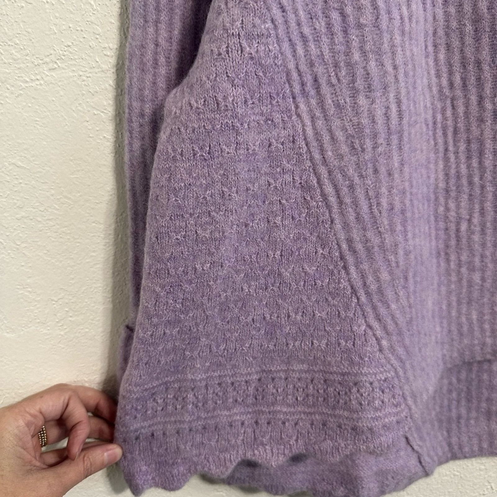 3.1 Phillip Lim Lofty Lilac Alpaca Wool Oversized Sweater Size XS / US 0-2 / IT 36-38 - 9 Thumbnail