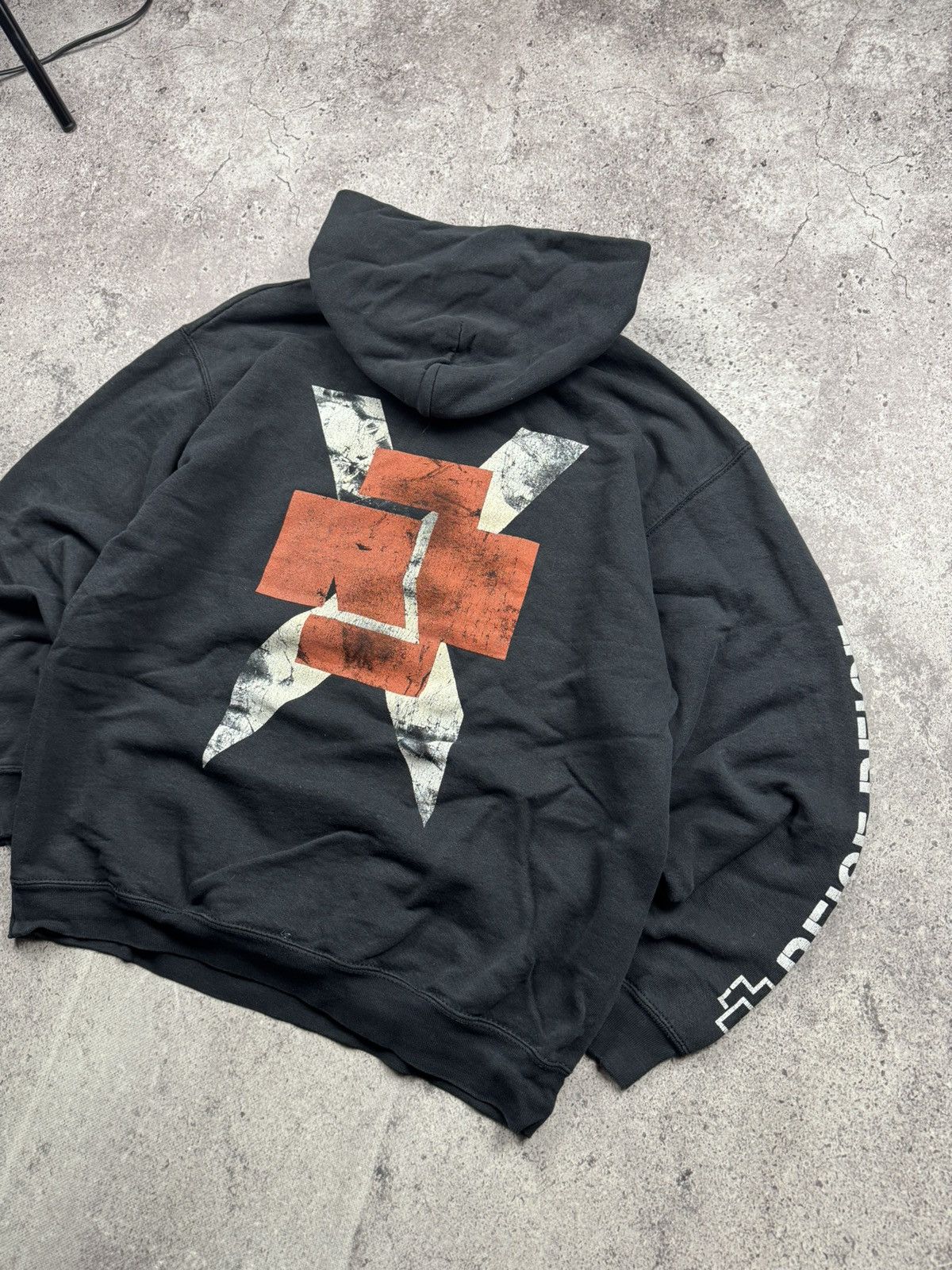 Vintage Rammstein Reise Reise Boxy Hoodie 90s Y2K Metal