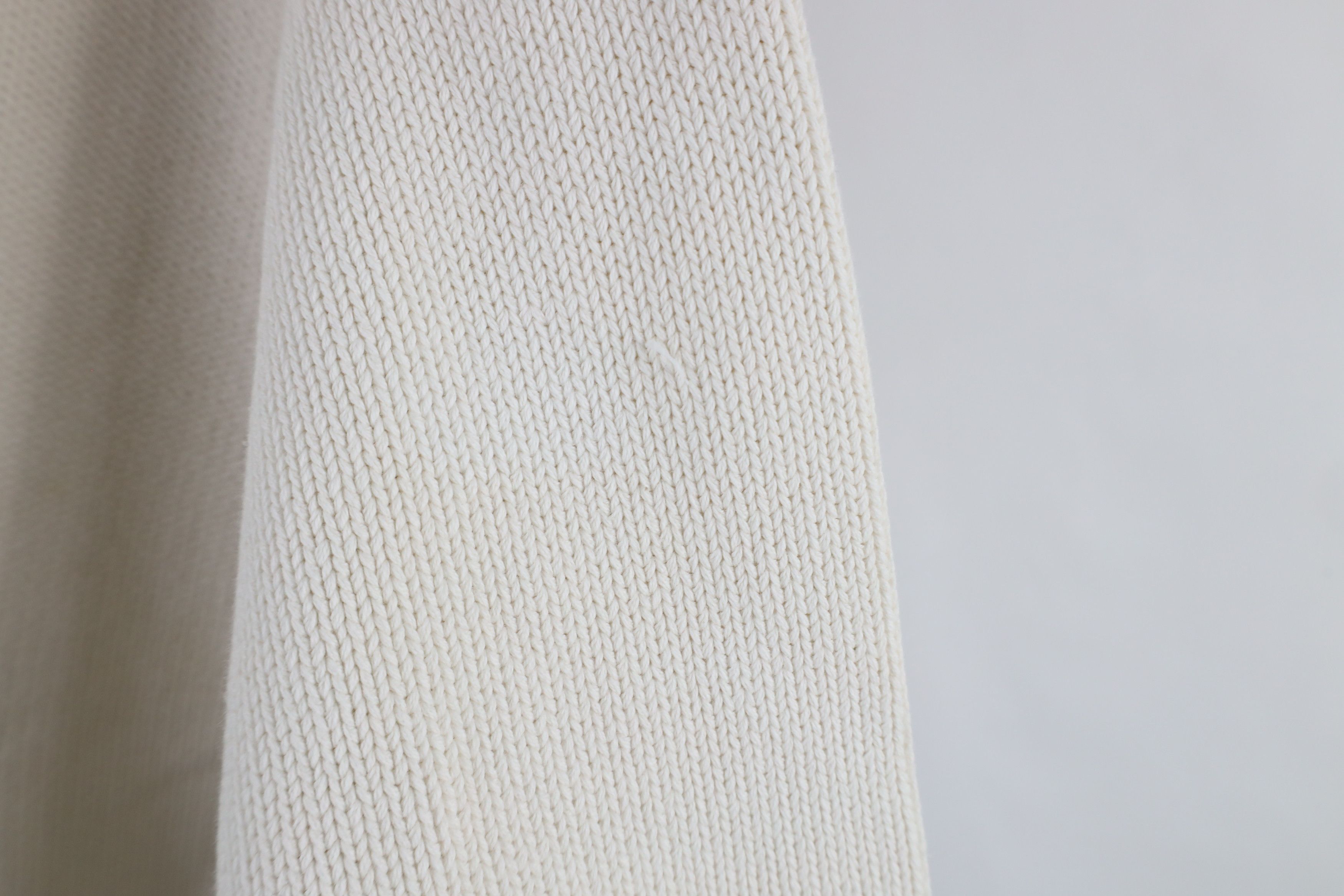Eddie Bauer × Vintage Vintage 90s Eddie Bauer Blank Cotton Knit Sweater Cream Size US XL / EU 56 / 4 - 9 Thumbnail