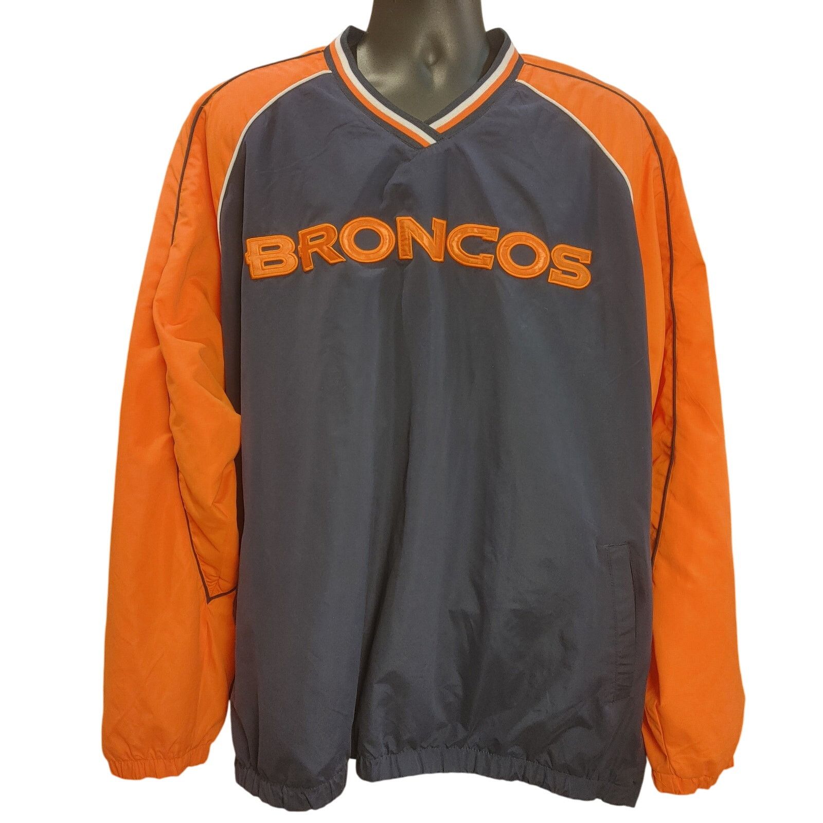 NFL NFL Denver Bronco's 3XL Orange/Black Pullover Lined Jacket Size US XXL / EU 58 / 5 - 1 Thumbnail
