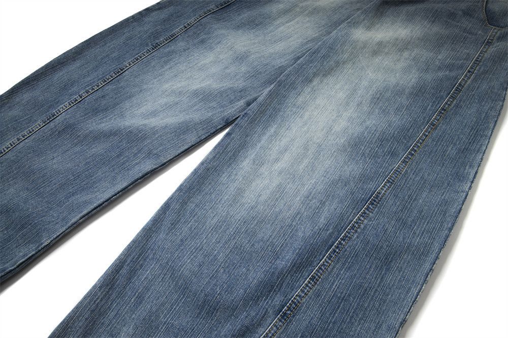 Jean Men's washed distressed loose wide-leg scimitar jeans Size US 32 / EU 48 - 5 Thumbnail