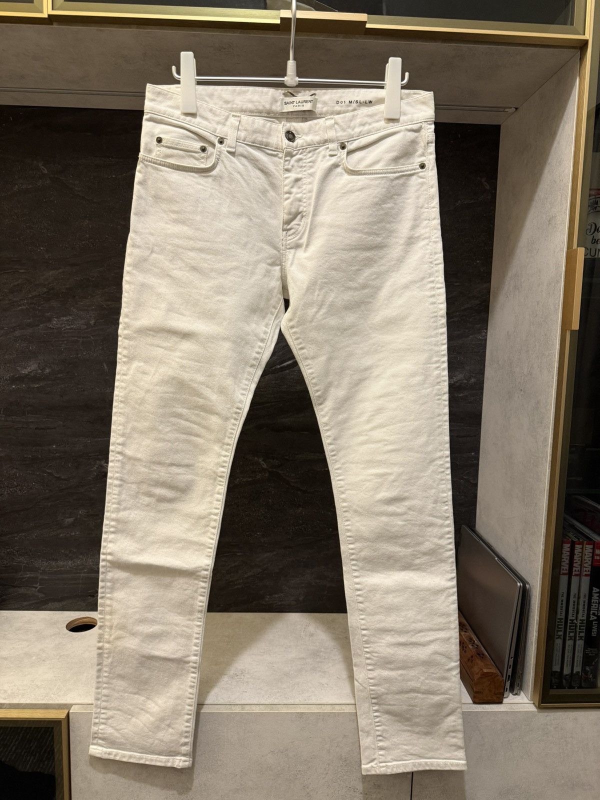 Saint Laurent White Jeans | Grailed