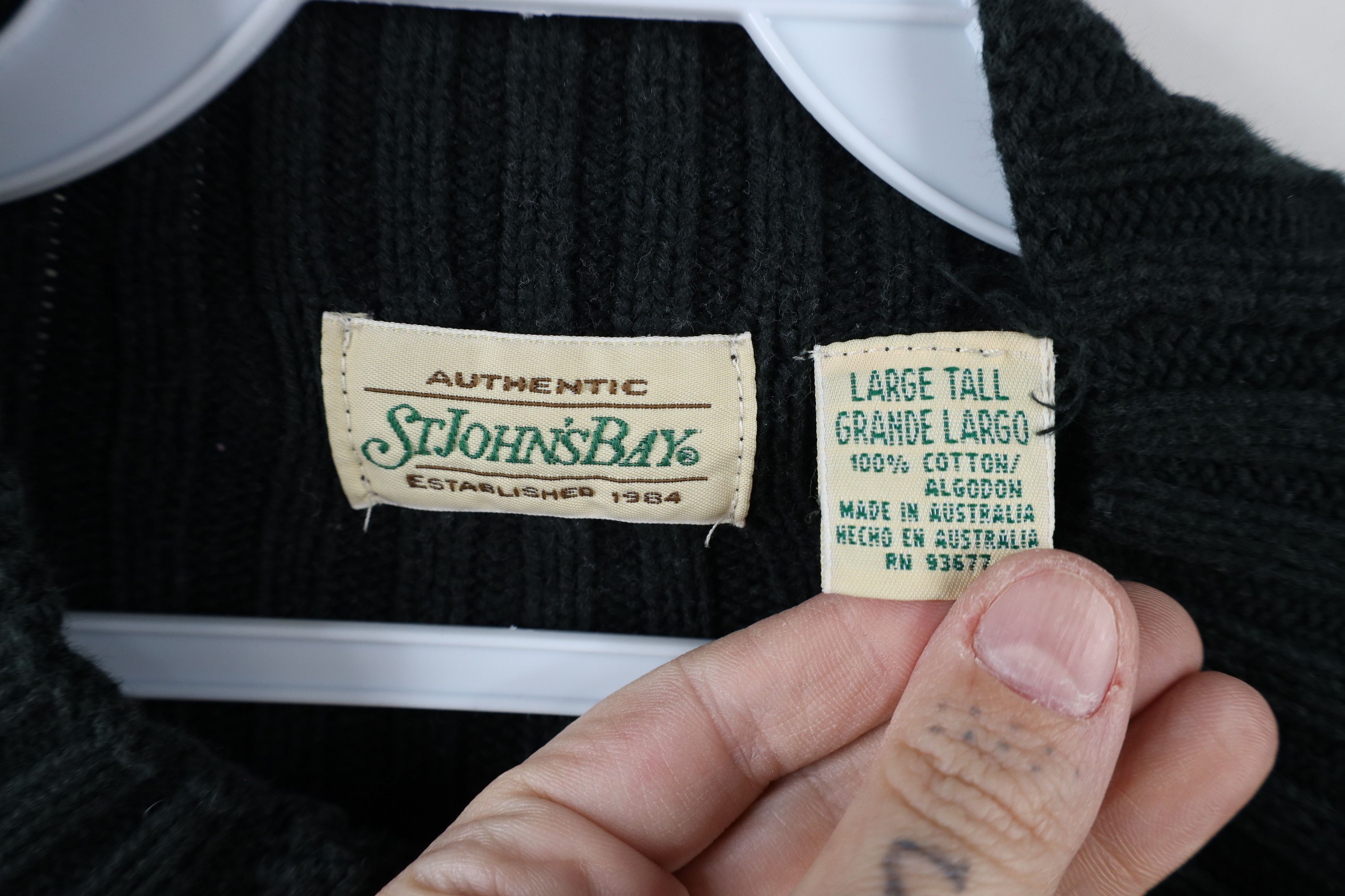 Vintage Vintage 90s Streetwear Chunky Ribbed Knit Sweater Black Size US L / EU 52-54 / 3 - 7 Thumbnail