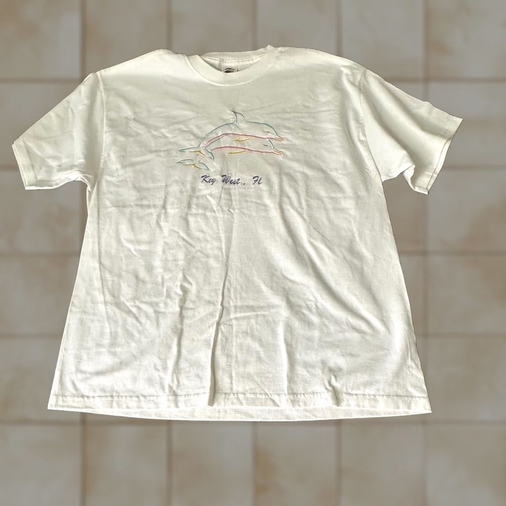 Vintage VINTAGE Key West Shirt Adult XL White Rainbow Mens Size US XL / EU 56 / 4 - 1 Thumbnail