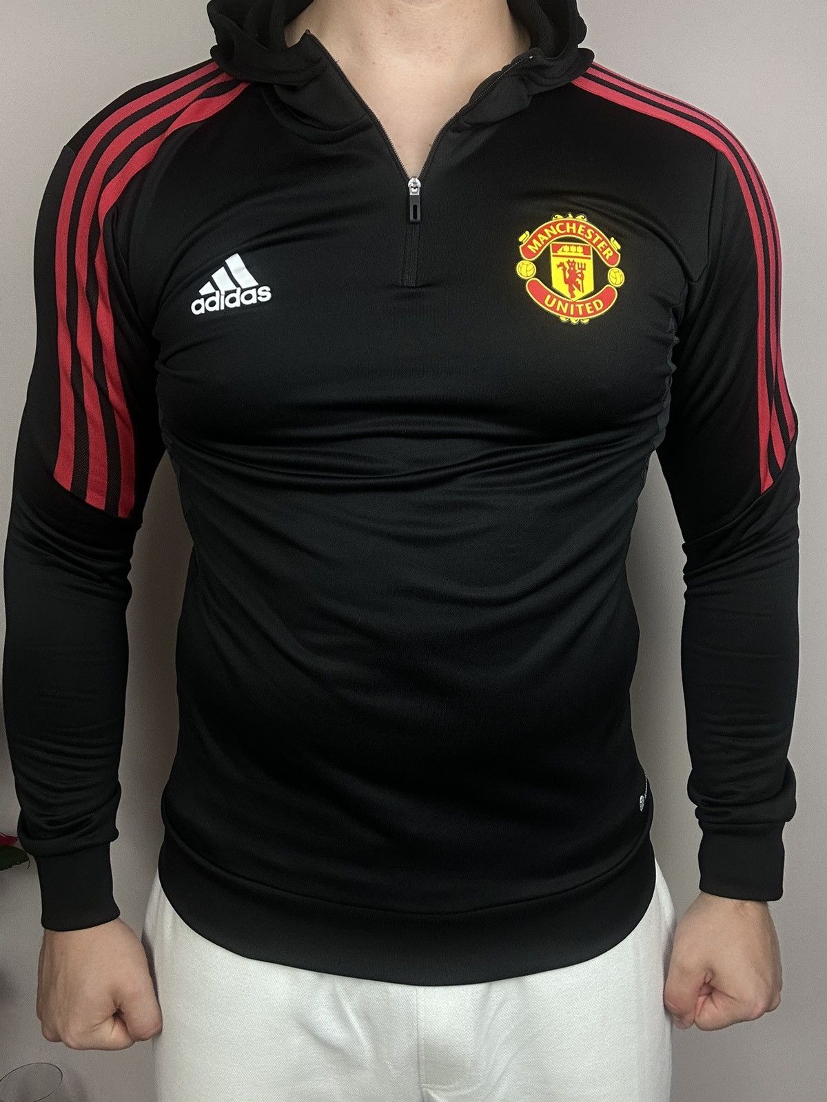Adidas Adidas Manchester United FC track hoodie half zip black M Size US M / EU 48-50 / 2 - 7 Thumbnail