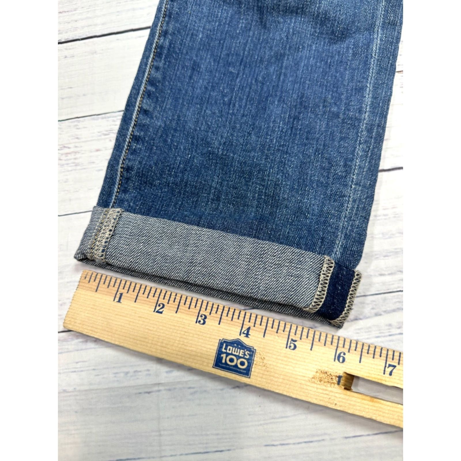 Vintage VINTAGE Denimocracy Cropped Denim Jeans Womens 25 Blue Distressed 5-Pocket New Size 42" / US 20 - 2 Thumbnail