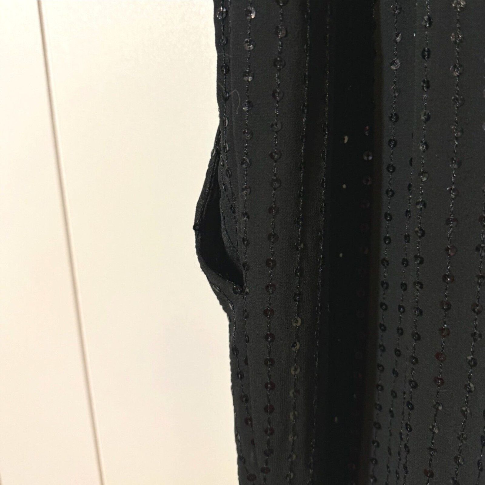 Express Express Women's Evening Wear Black Sequin Jumpsuit Size 2 Size 26" / US 2 / IT 38 - 8 Thumbnail