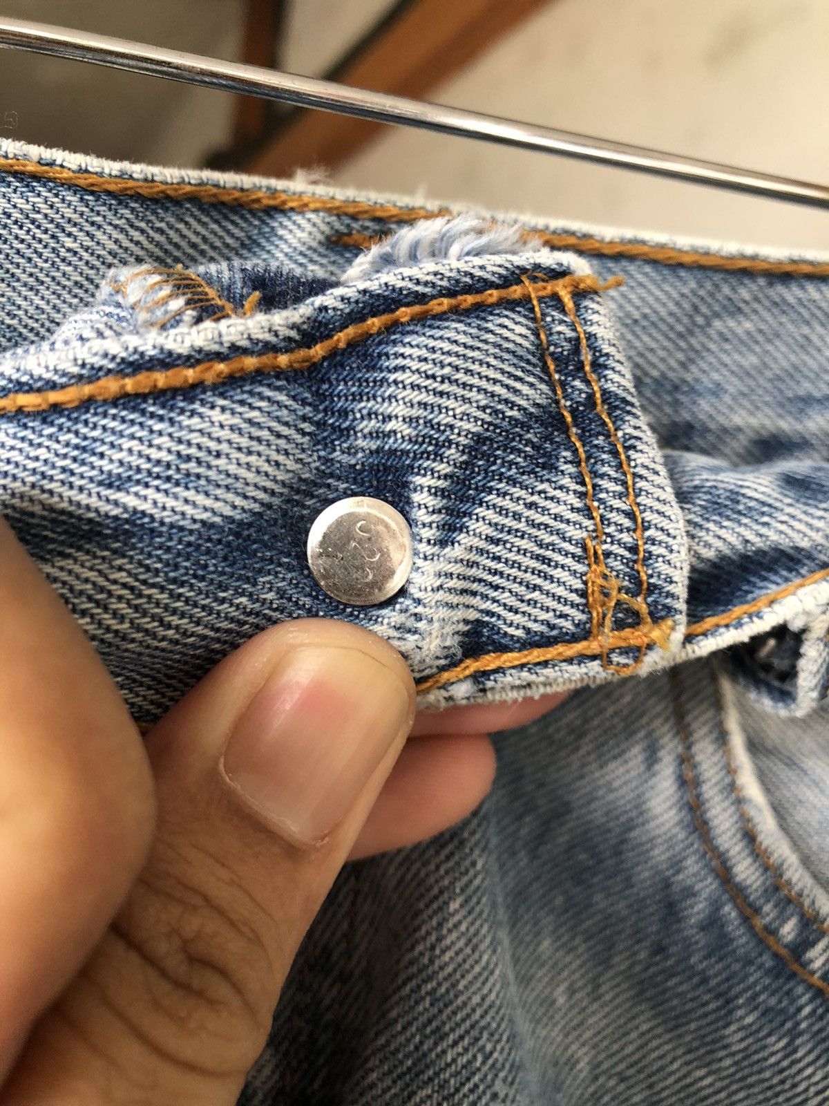 Vintage Rare❗️Vintage 90s Levis 501 Distressed Jeans Like Kapital Size US 30 / EU 46 - 12 Thumbnail