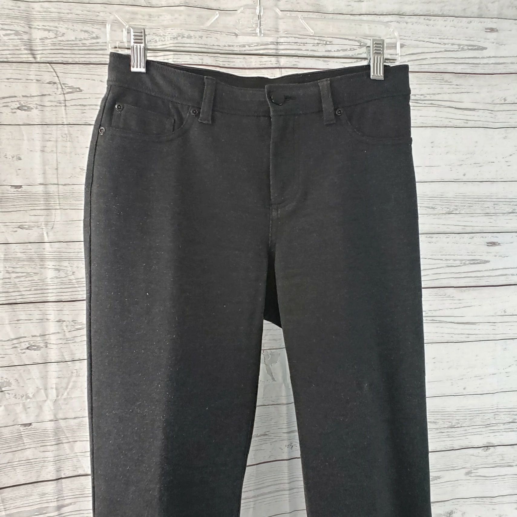 Vintage Chico's Womens Ponte Knit Skinny Pants Sz 4 Gray Mid Rise Rayon Blend Dress Pants Jeans Trousers Skinny N/A Womens Size 27" / US 4 / IT 40 - 5 Thumbnail