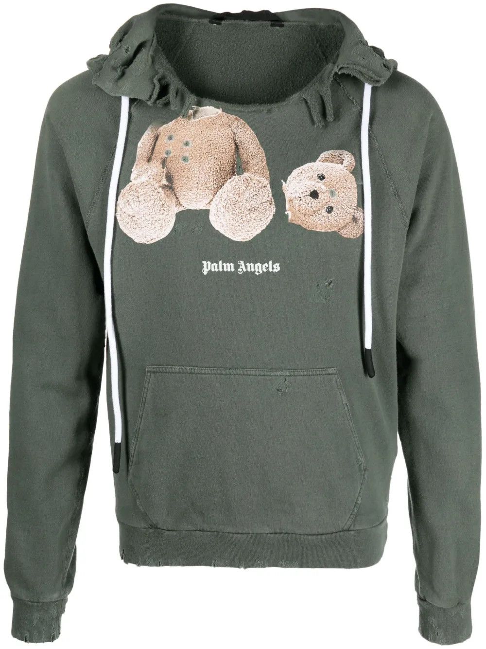 Palm Angels o1y0325 Logo Hoodie in Khaki Size US M / EU 48-50 / 2 - 1 Thumbnail