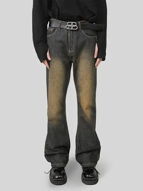 Japanese Brand × Jean Loose wide-leg vintage distressed jeans Size US 30 / EU 46 - 2 Thumbnail