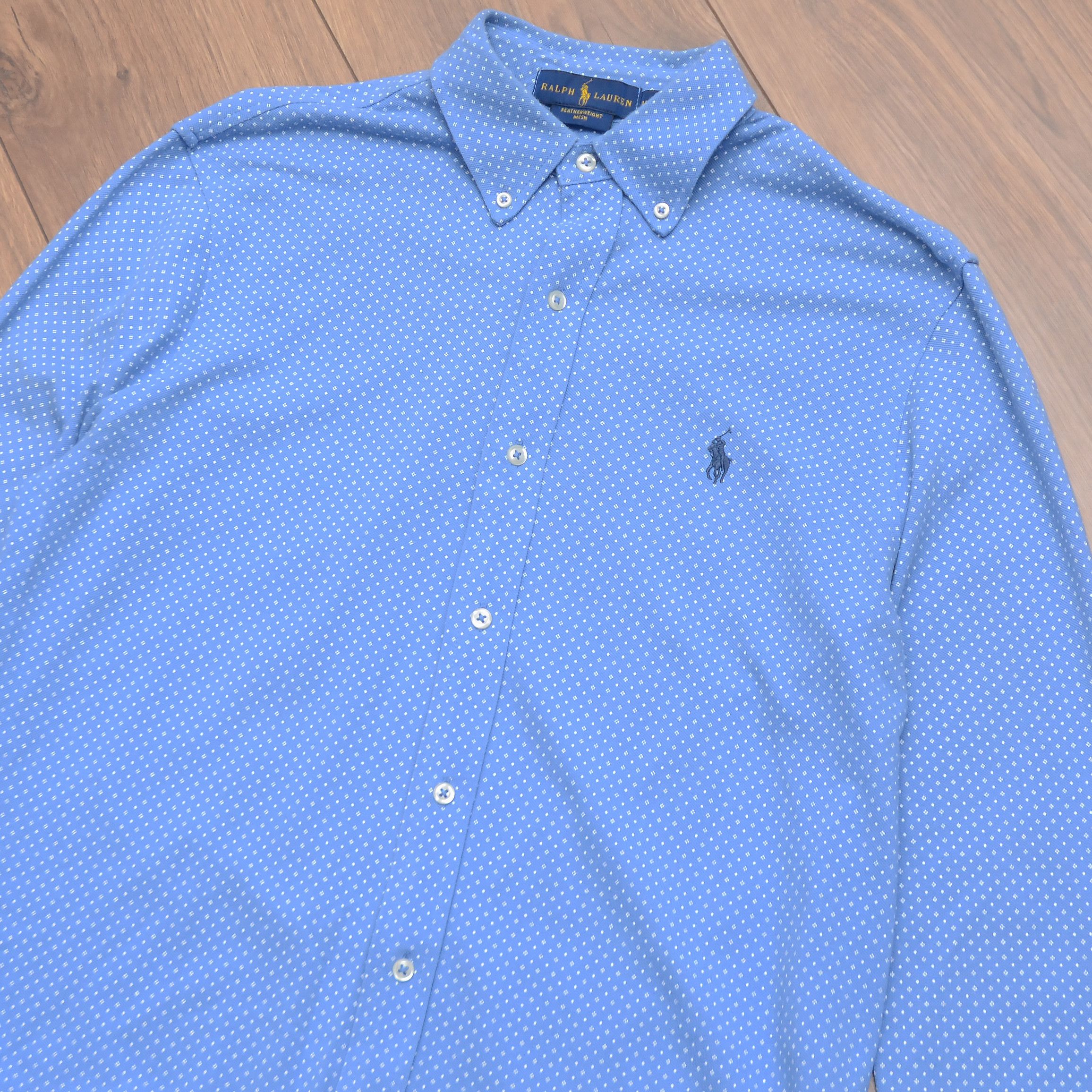 Ralph Lauren Ralph Lauren Featherweight Mesh Shirt Cotton Micro Pattern Size US M / EU 48-50 / 2 - 7 Thumbnail