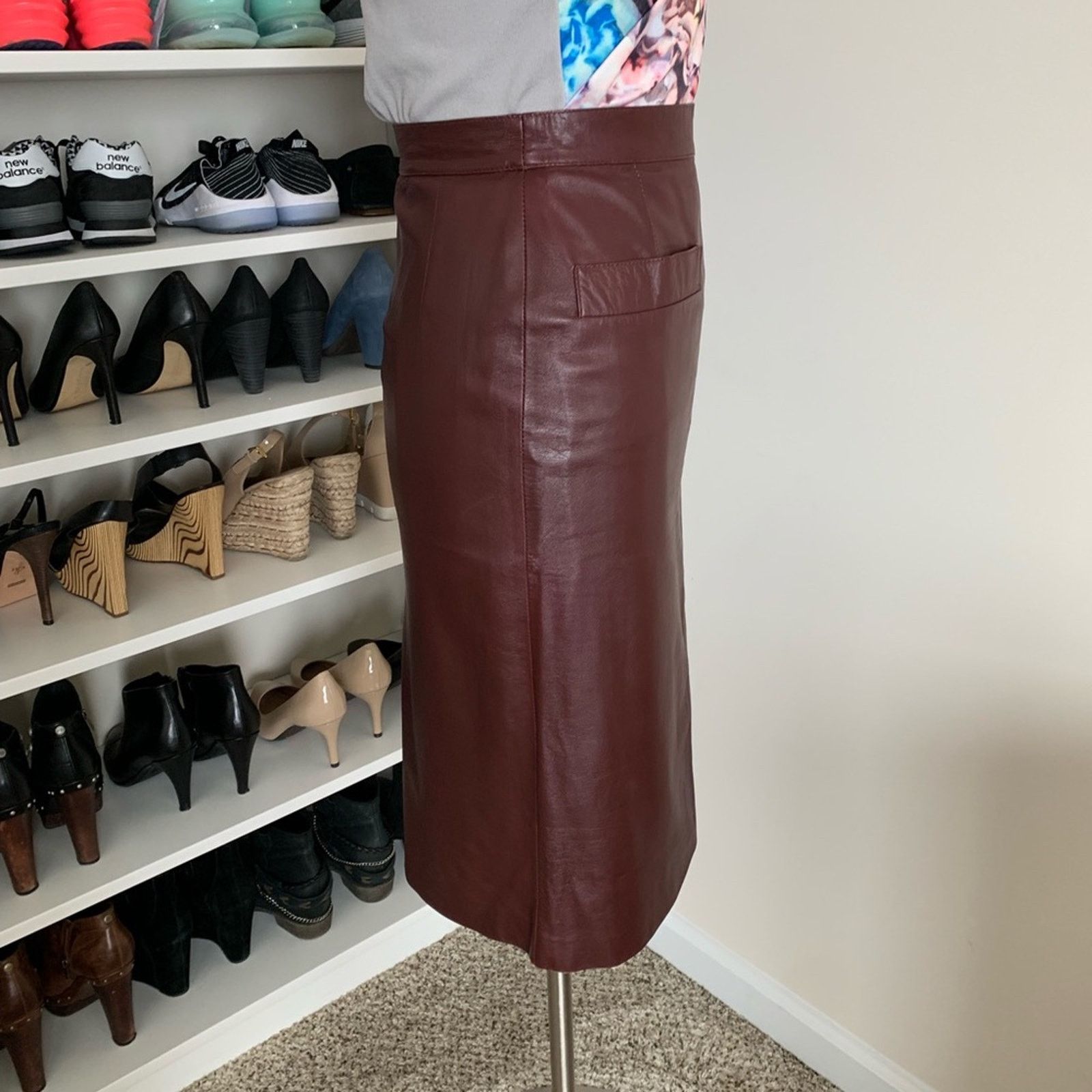 Vintage Vintage Genuine Leather Pencil Skirt - 4 Size 27" / US 4 / IT 40 - 3 Thumbnail