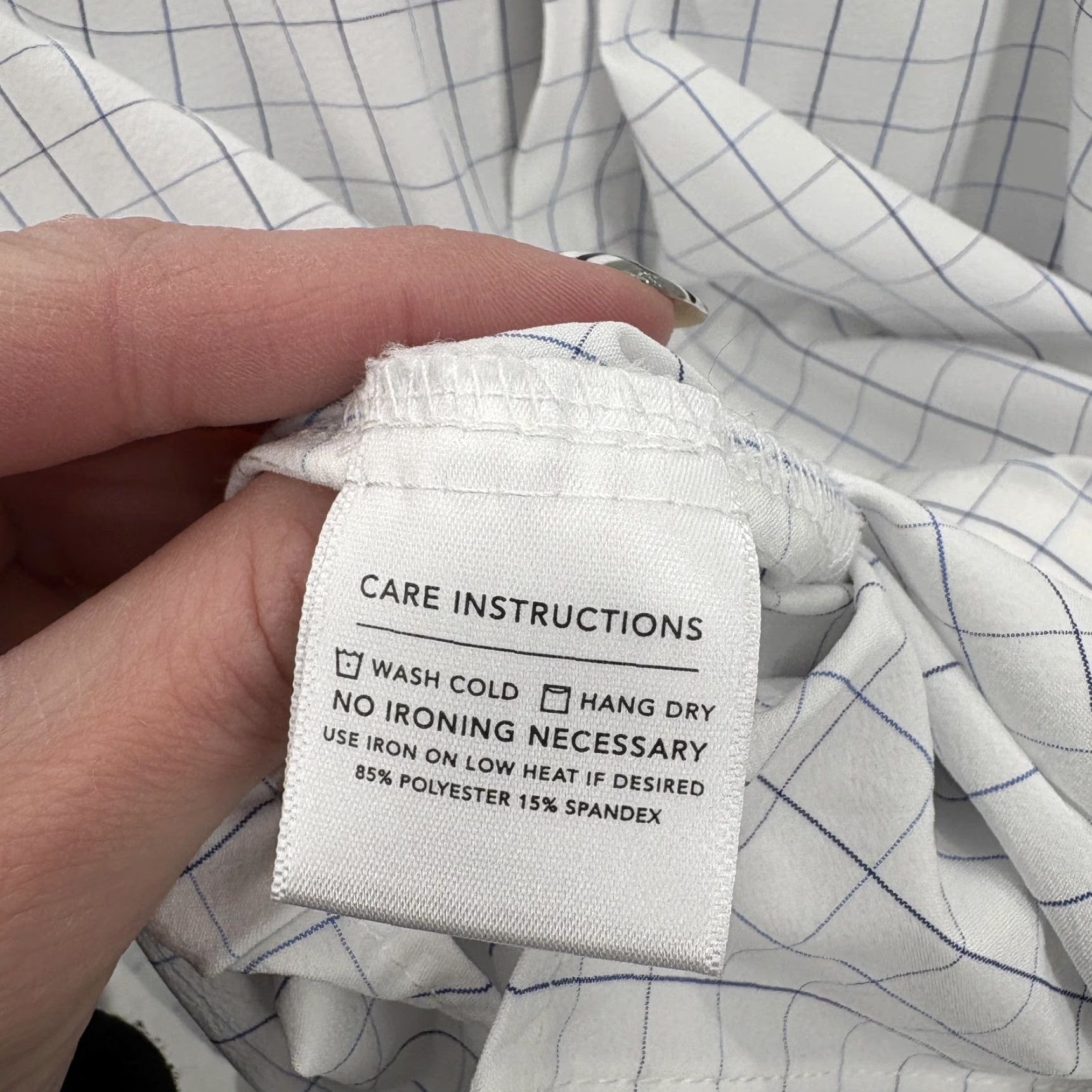 Mizzen+Main Mizzen+Main Leeward Shirt Mens Large White Check Trim Fit Non Iron Stretch Work Shirt Size US L / EU 52-54 / 3 - 4 Thumbnail