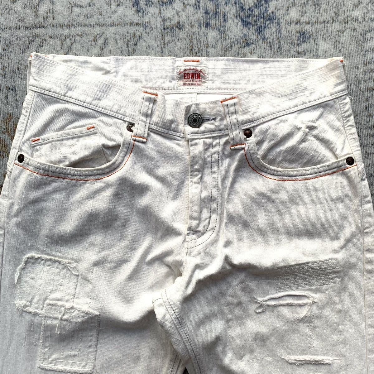Japanese Brand Rare Japanese Brand Edwin Distressed Flared Jeans Size US 32 / EU 48 - 2 Thumbnail
