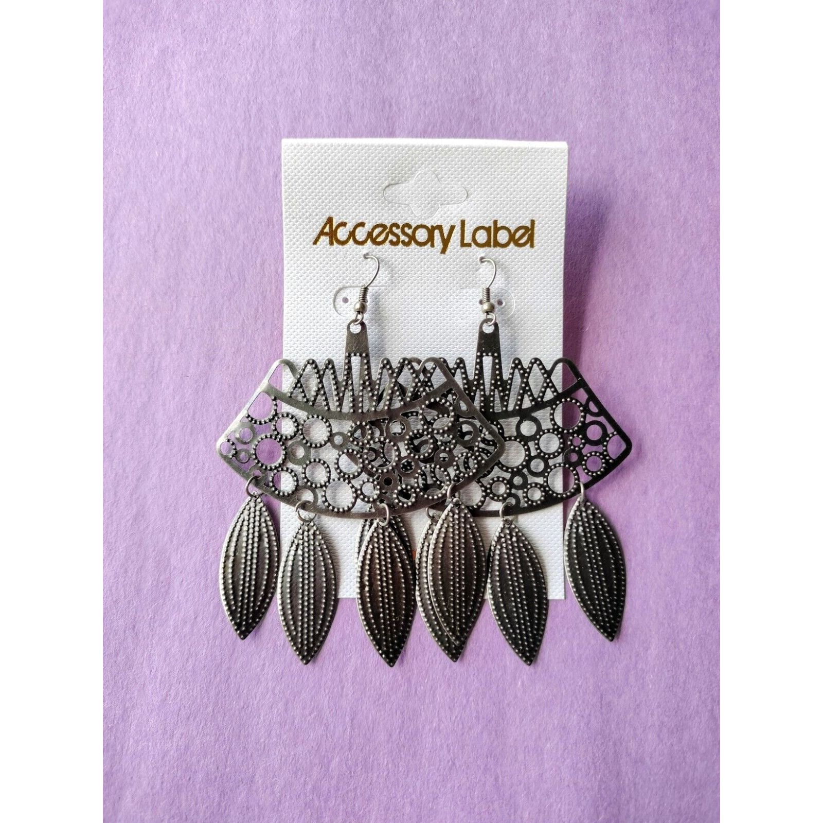Other Chandelier Earrings Fashion Jewelry Drop Dangle Hammered Met Size ONE SIZE - 11 Thumbnail
