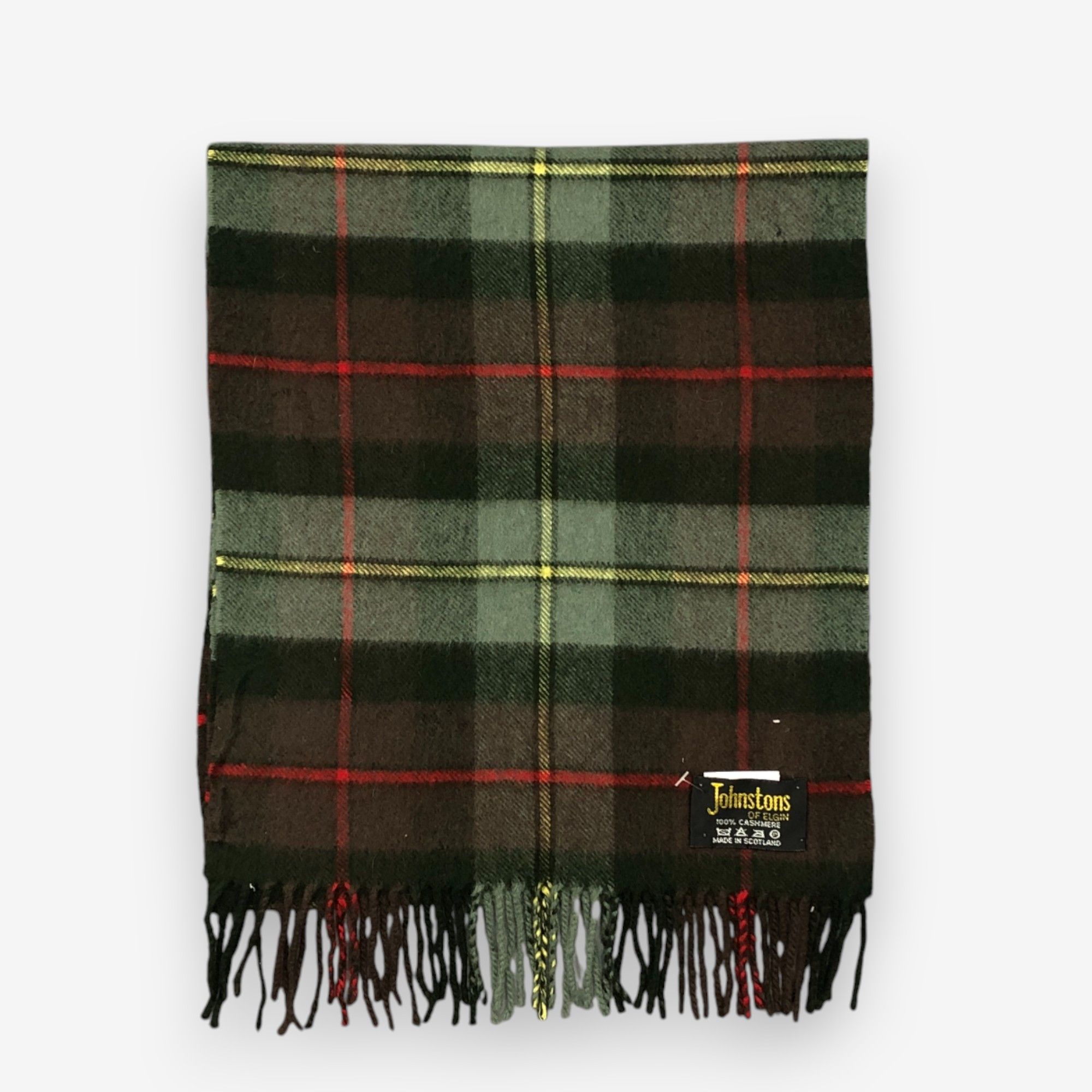 Johnstons Of Elgin Vintage Johnstons Scarf Muffler Wool Plaid Winter Scarves Size ONE SIZE - 2 Thumbnail