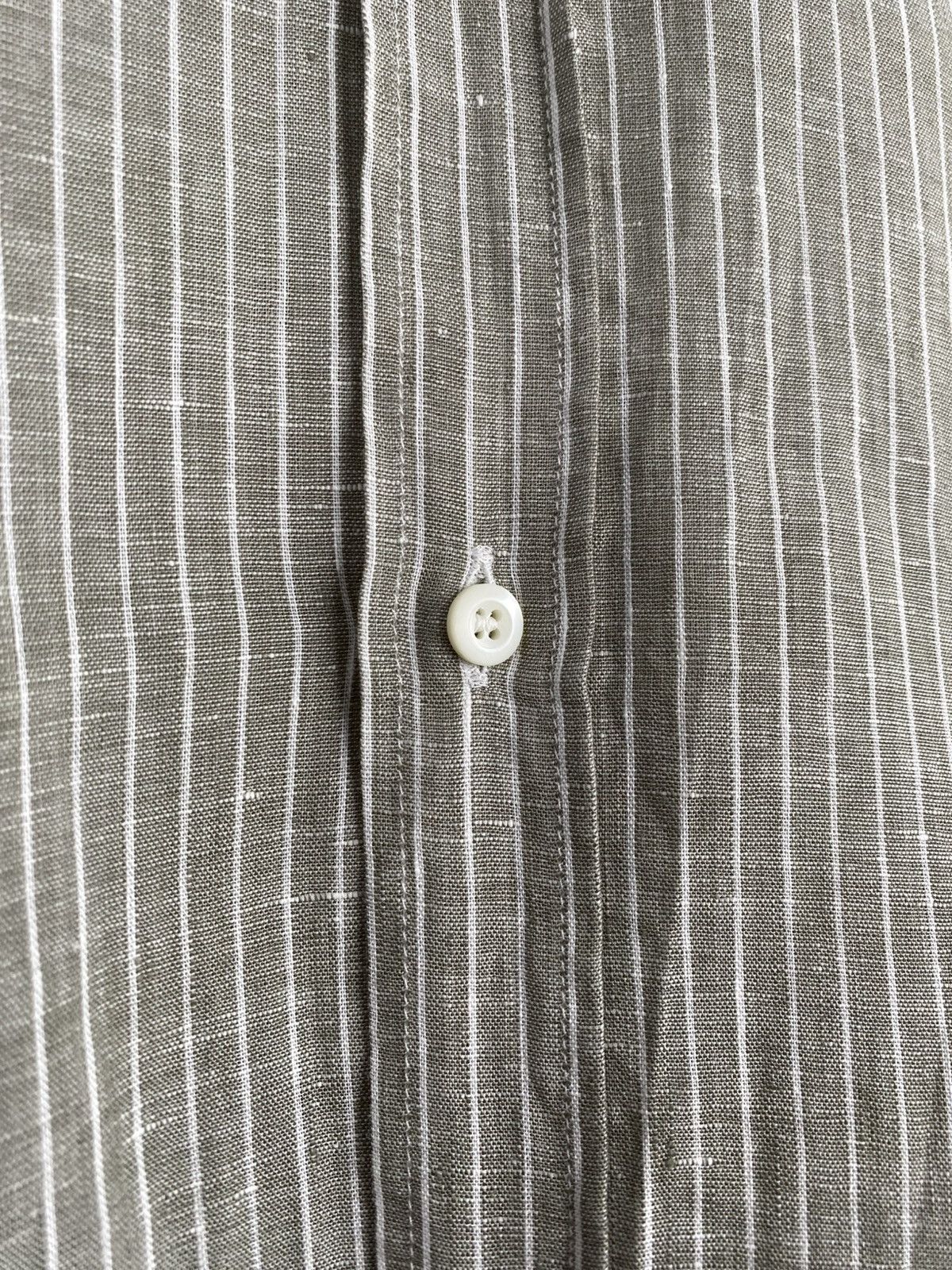 Brunello Cucinelli Brunello Cucinelli Linen Striped Shirt Size US XXL / EU 58 / 5 - 4 Thumbnail