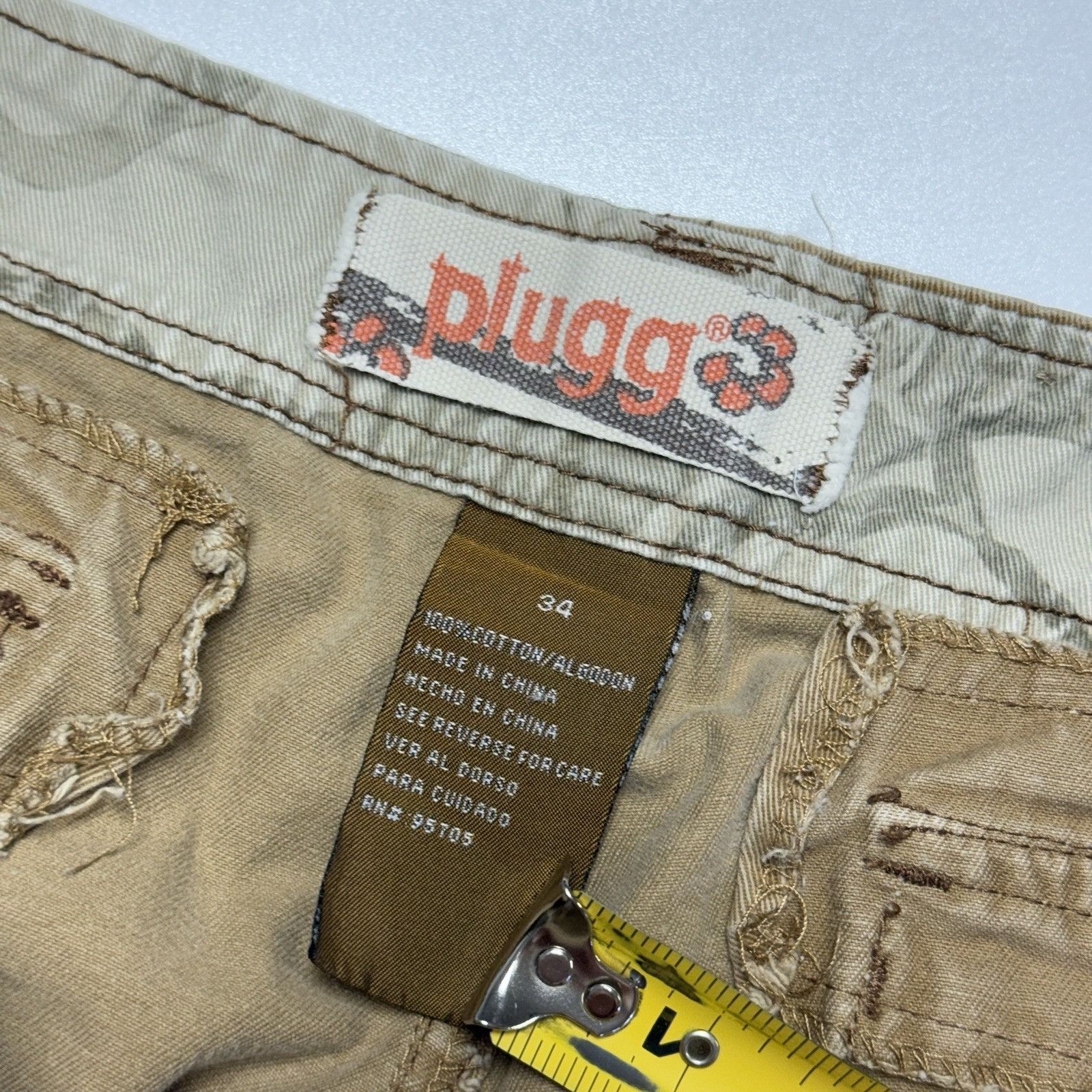 Vintage Vintage Plugg Cargo Shorts Mens 34 (36x11.5) Y2K Streetwear Size US 34 / EU 50 - 9 Thumbnail