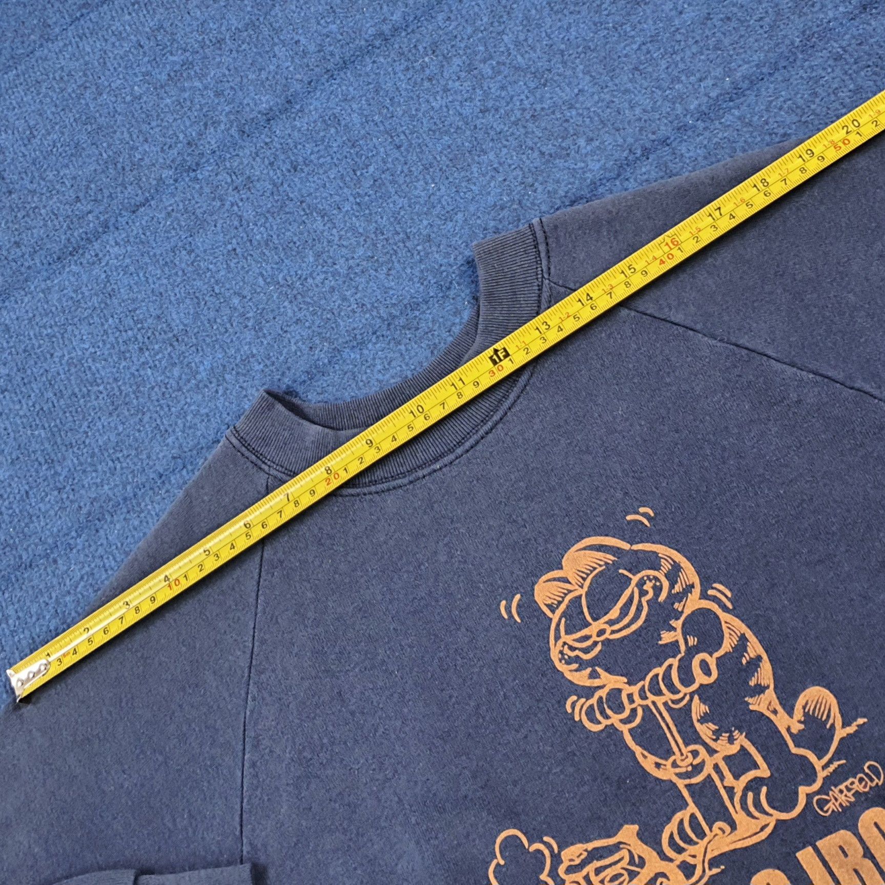 Fruit Of The Loom Vintage 90s Cartoon Garfield Punping Iron Sweatshirt C290N14 Size S / US 4 / IT 40 - 8 Thumbnail
