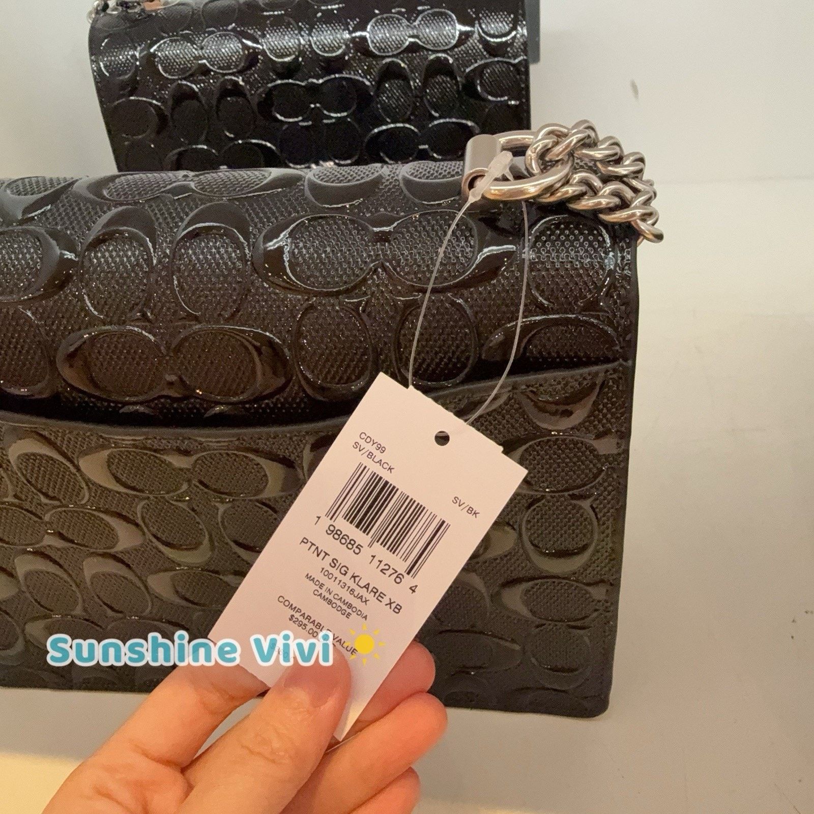 Coach NWT Coach Klare Crossbody Bag Leather CDY99 Silver/Black Size ONE SIZE - 4 Thumbnail