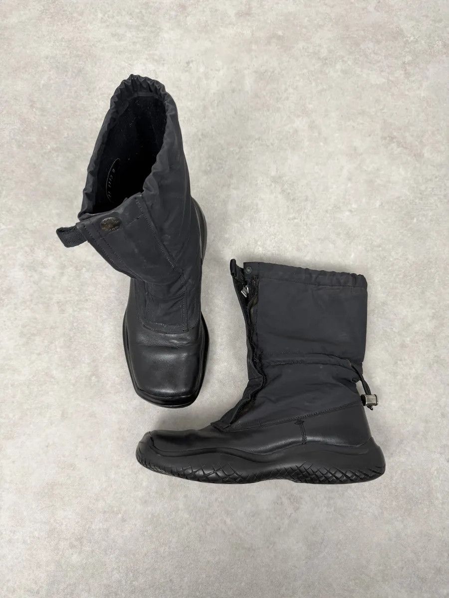 Prada FW1999 Prada Black Hybrid Leather Boots Size US 10 / EU 43 - 4 Thumbnail