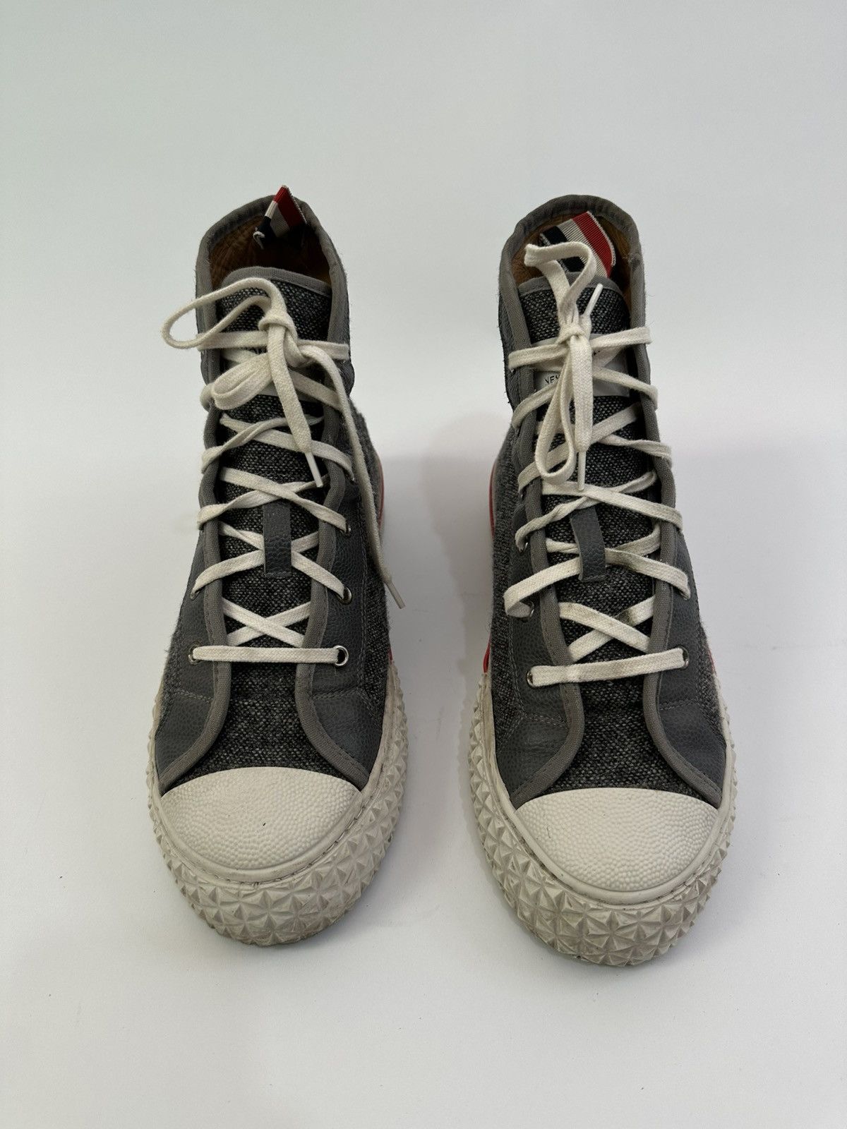 Thom Browne THOM BROWNE DONEGAL TWEED COLLEGIATE HIGH TOP SIZE 9 Size US 9 / EU 42 - 2 Thumbnail