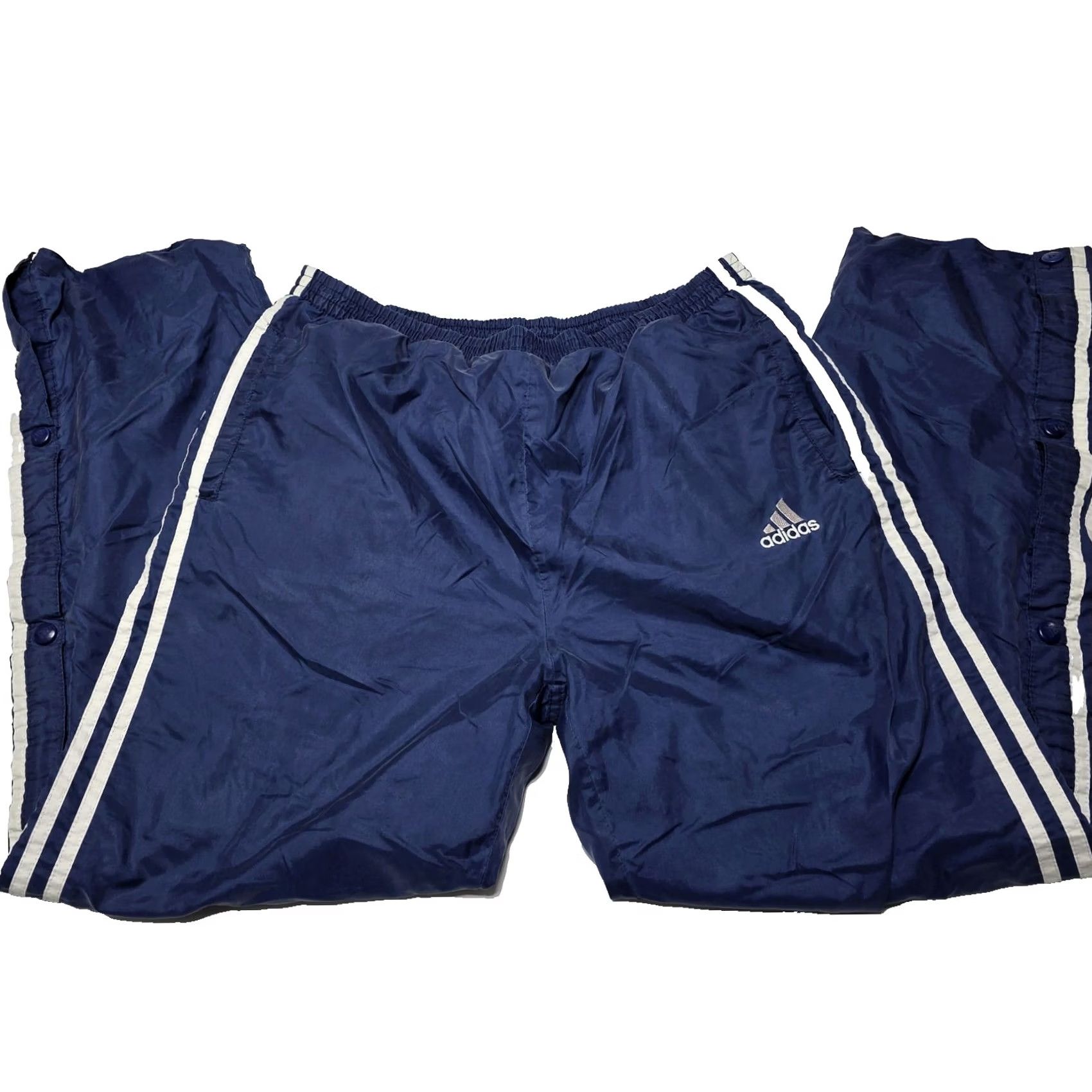 Adidas VINTAGE Adidas Windbreaker Track Pants Breakaway Women’s XL Blue Lined 90's Size 40" / US 18 - 3 Thumbnail