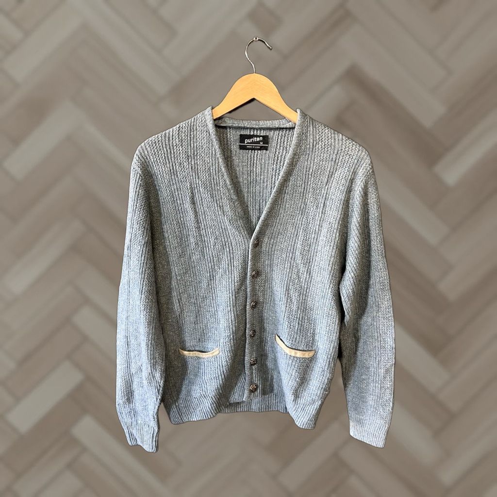 Vintage VINTAGE Puritan Womens Cardigan Sweater Knit Blue Long Sleeve Size M Size M / US 6-8 / IT 42-44 - 1 Thumbnail