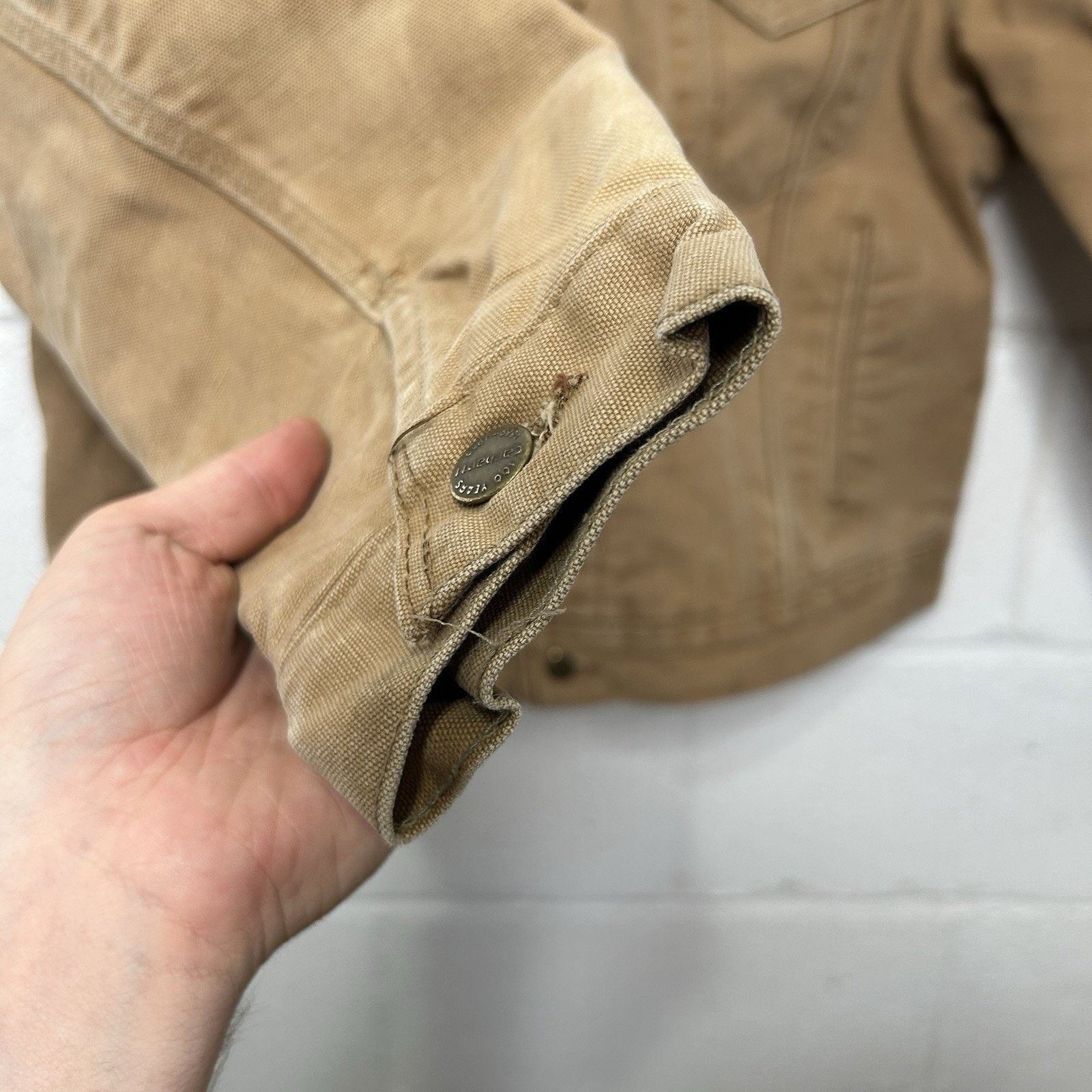 Carhartt Vintage 100 Year Carhartt Blanket-Lined Trucker Jacket “Tan" Size US M / EU 48-50 / 2 - 5 Thumbnail