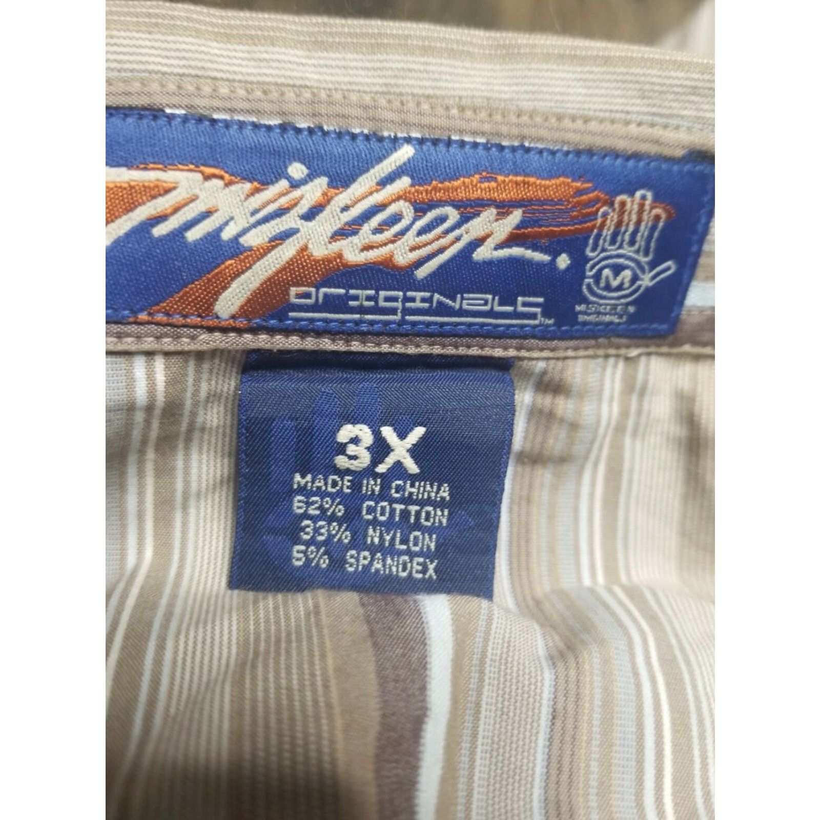 Vintage Miskeen Originals Mens 3XL Button-Down Short Sleeve Shirt Embroidered Plaids & Checks Blue Cotton-Blend Regular Fit Shirt | Button-Up Size US XXL / EU 58 / 5 - 4 Thumbnail