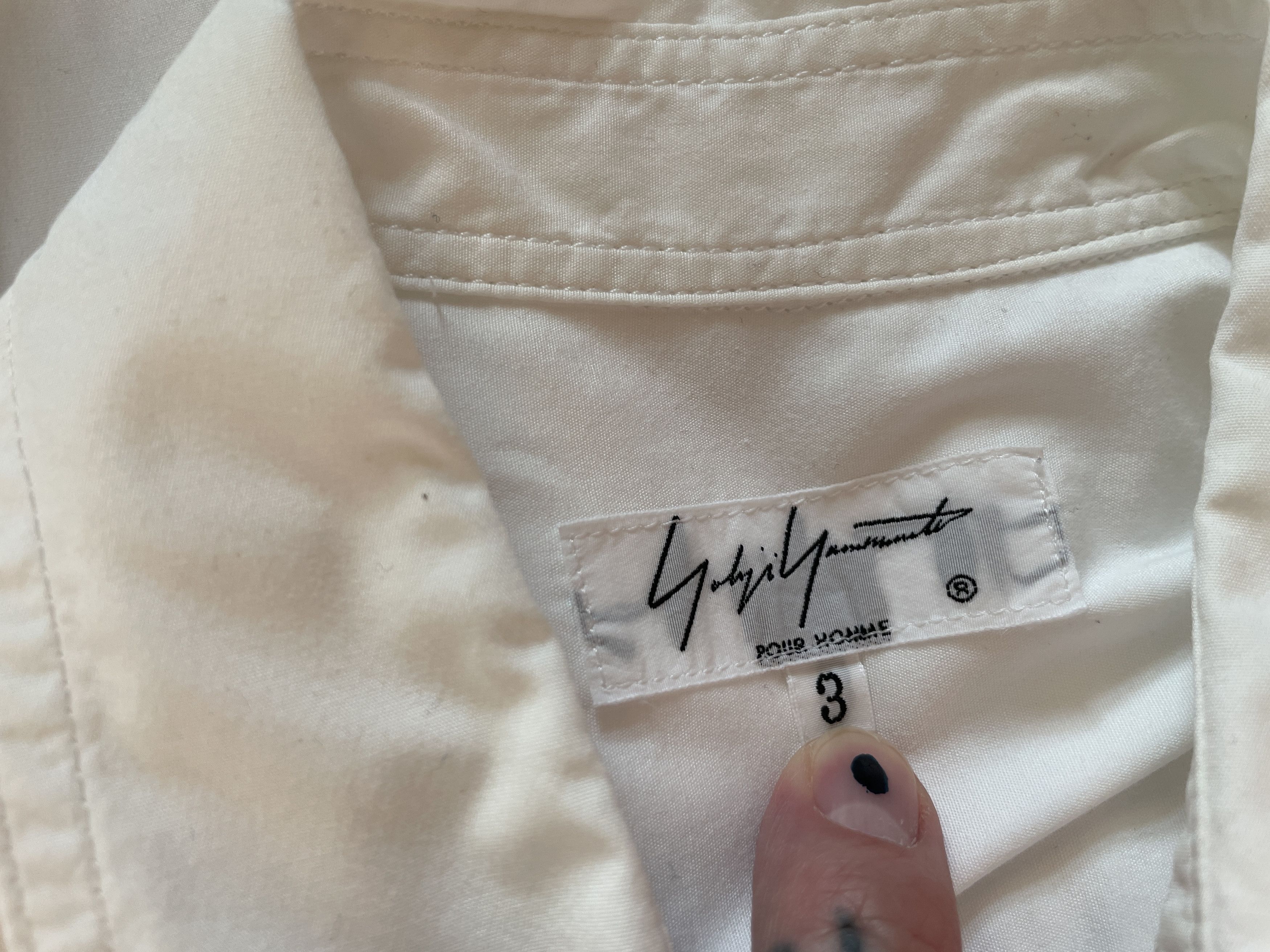 Yohji Yamamoto Yohji Yamamoto Produce Long White Shirt Size US L / EU 52-54 / 3 - 12 Thumbnail
