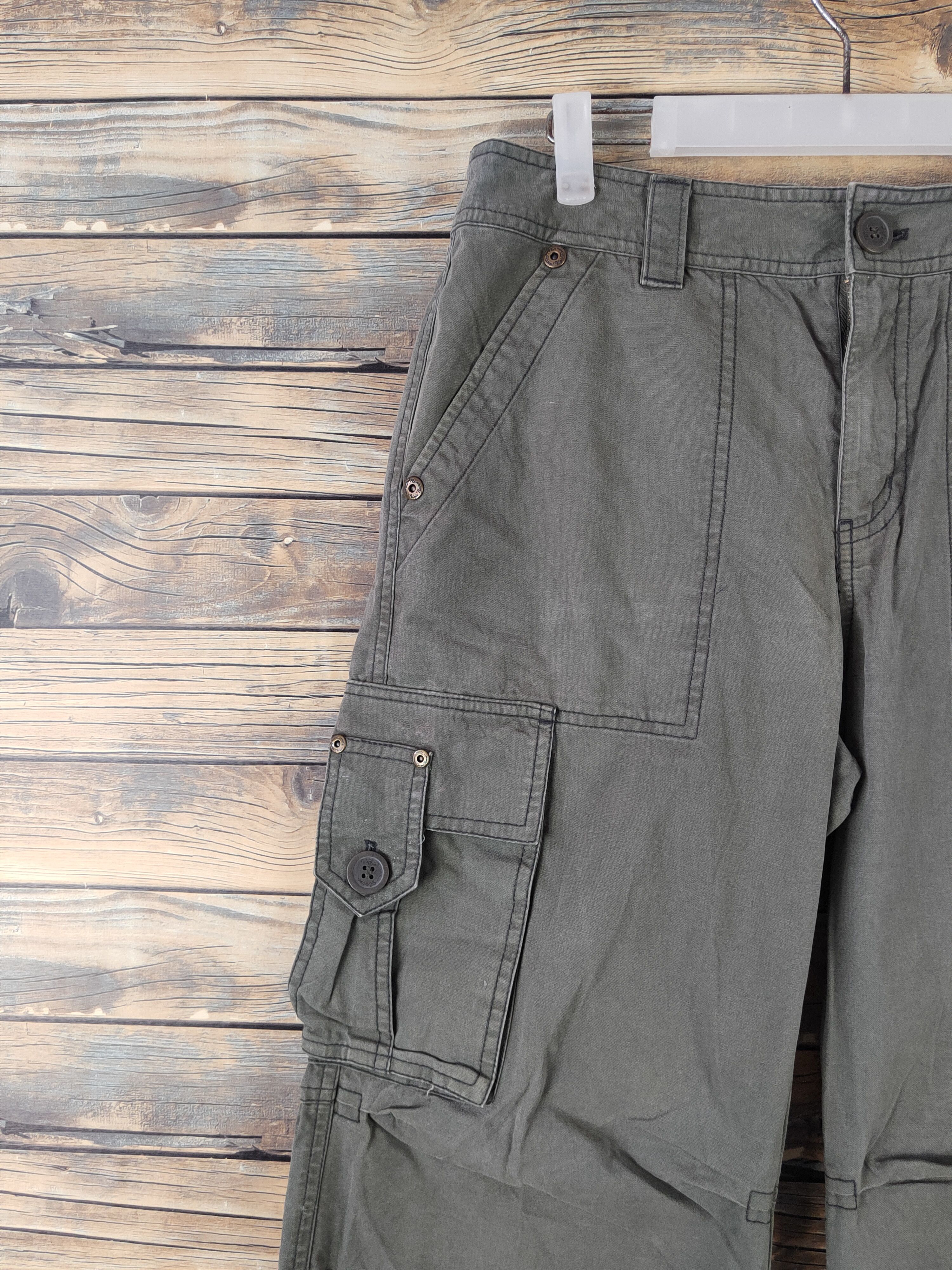 Japanese Brand DL Ugiz Olive Multipocket Tactical Cargo Pants #253 Size US 30 / EU 46 - 3 Thumbnail