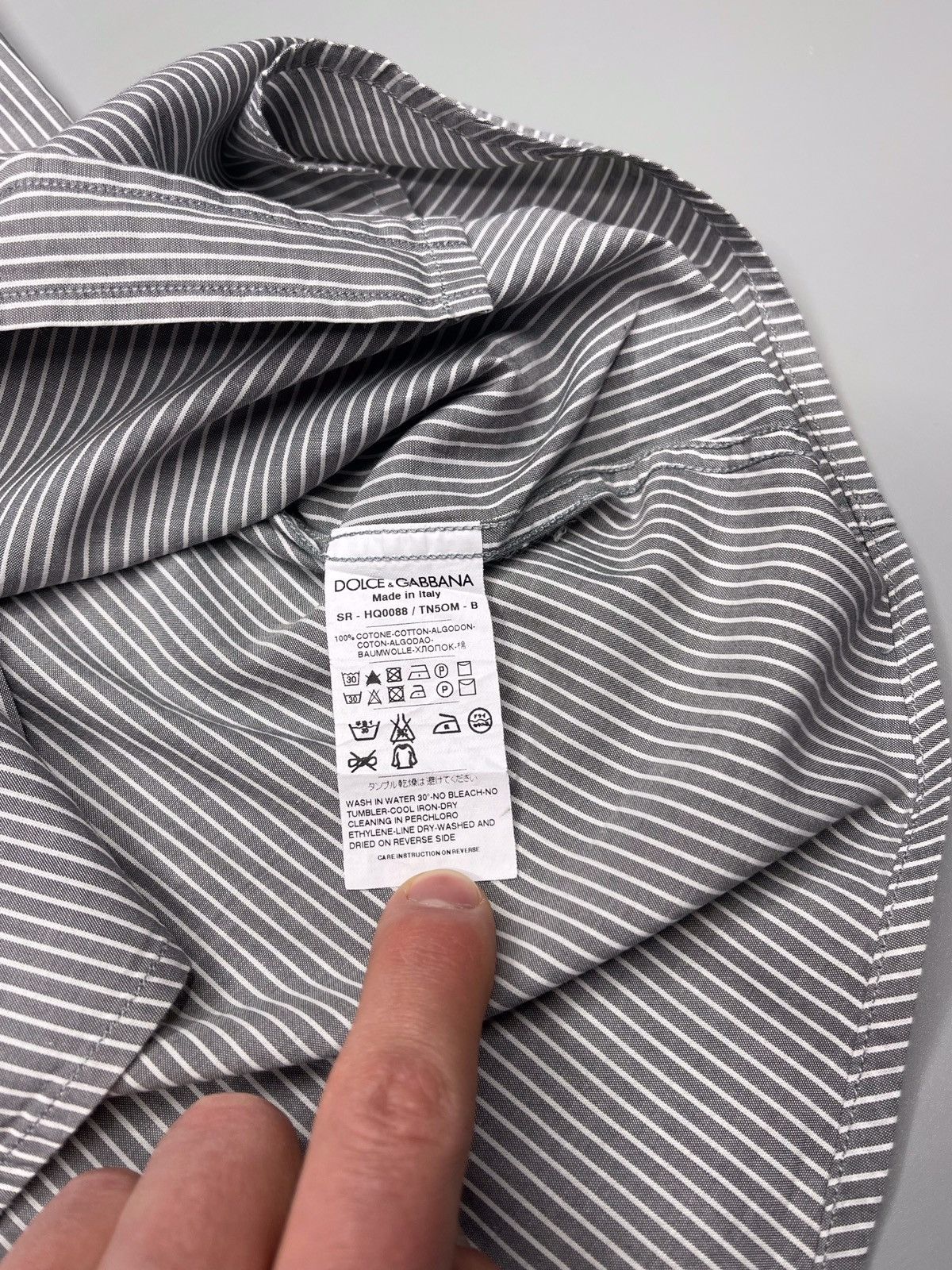 Dolce & Gabbana Dolce Gabbana Gold Stripped Button Up Shirt Size US M / EU 48-50 / 2 - 7 Thumbnail