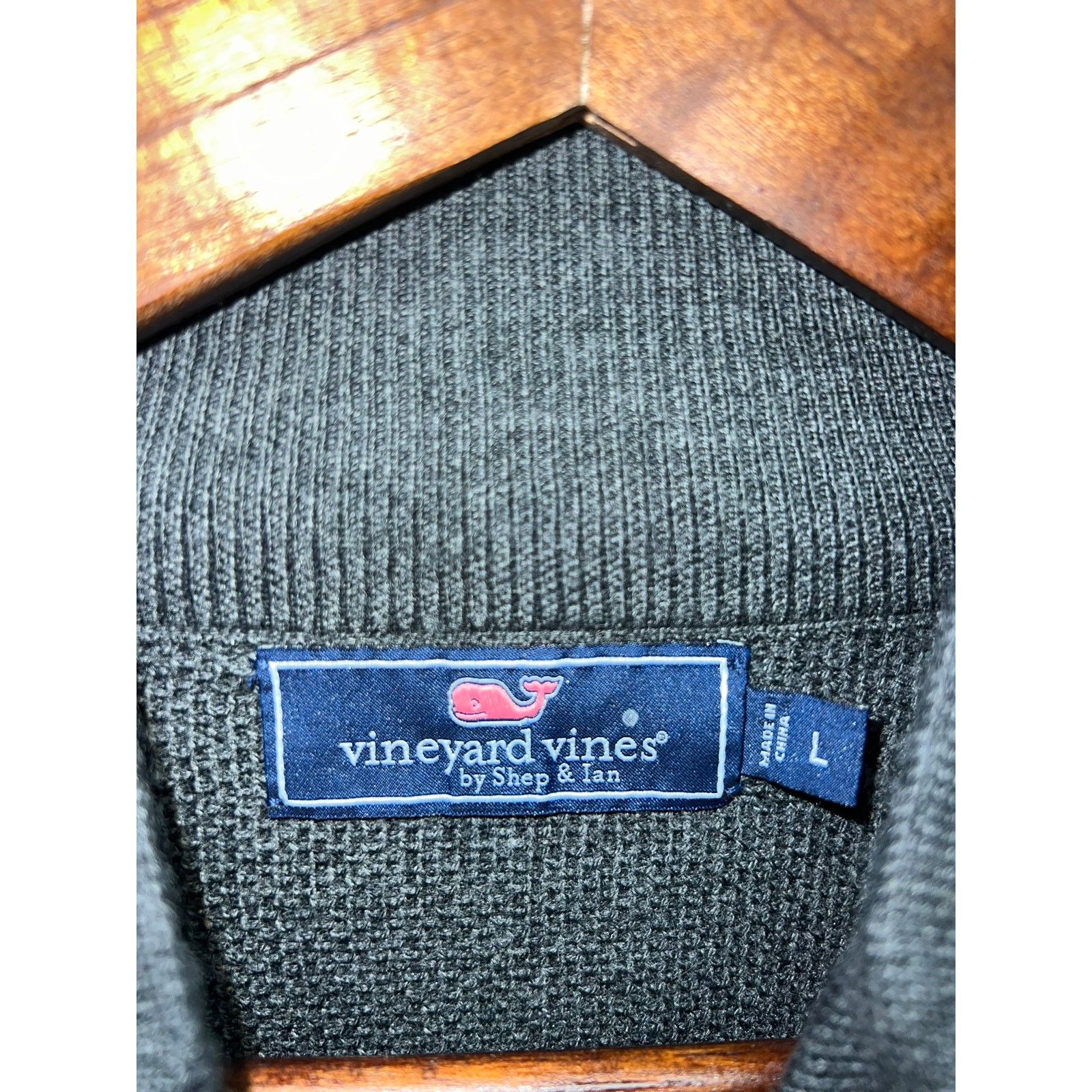 Vineyard Vines Vineyard Vines Shep & Ian Sweater Gray Large Merino Wool Size US L / EU 52-54 / 3 - 6 Thumbnail