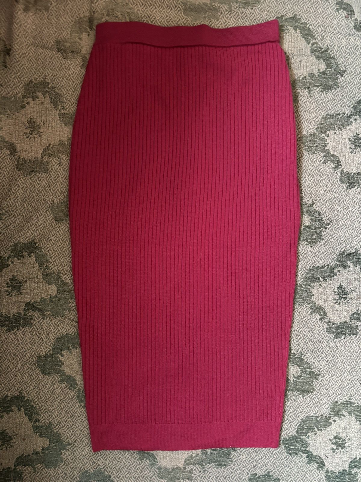 Karl Lagerfeld Vintage Lagerfeld Ribbed Knit Midi Skirt - Extra Fine Wool Size 27" / US 4 / IT 40 - 1 Thumbnail
