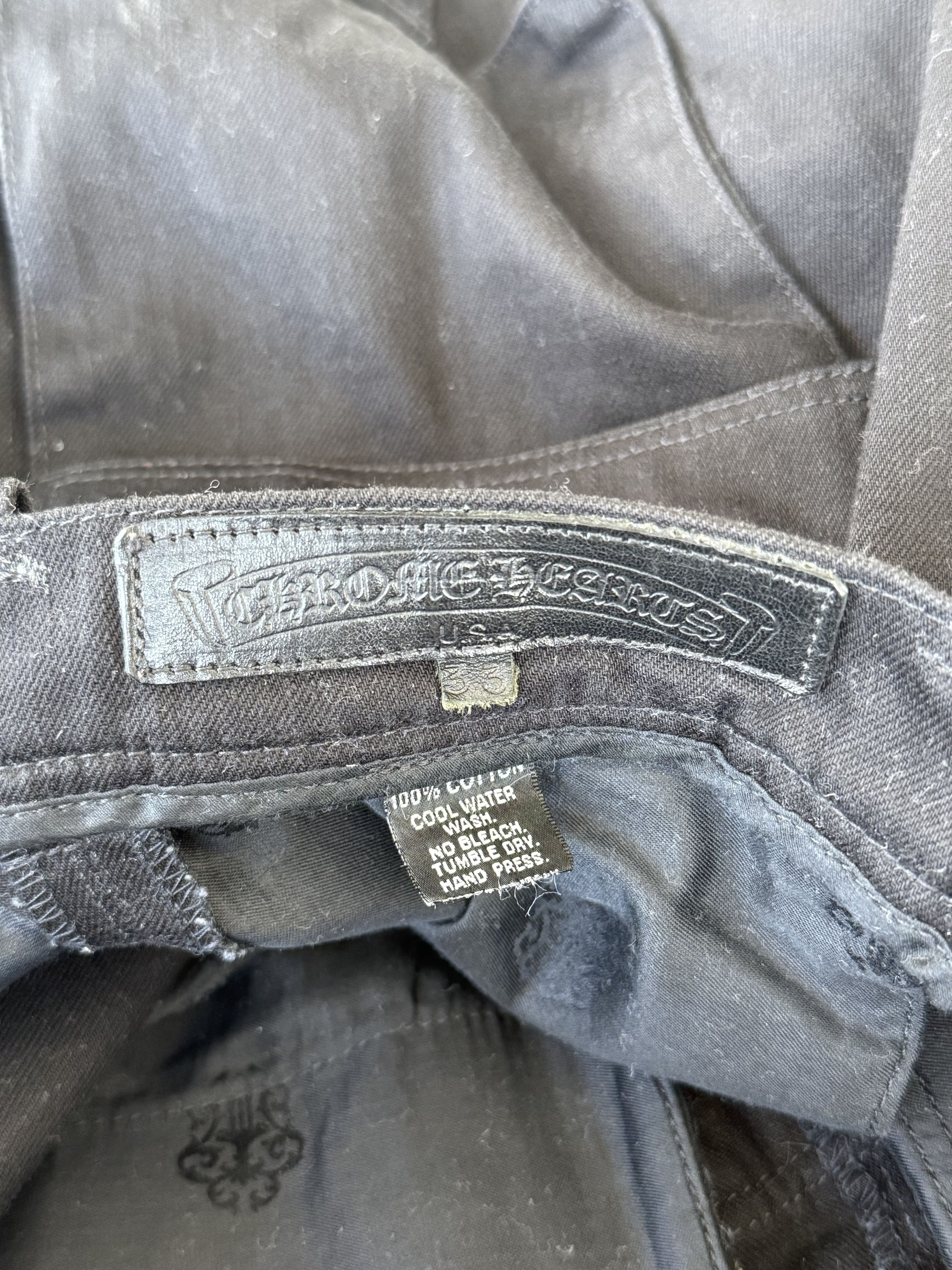 Chrome Hearts Chrome Hearts Black Fleur Cargo Pants Size US 33 - 3 Thumbnail