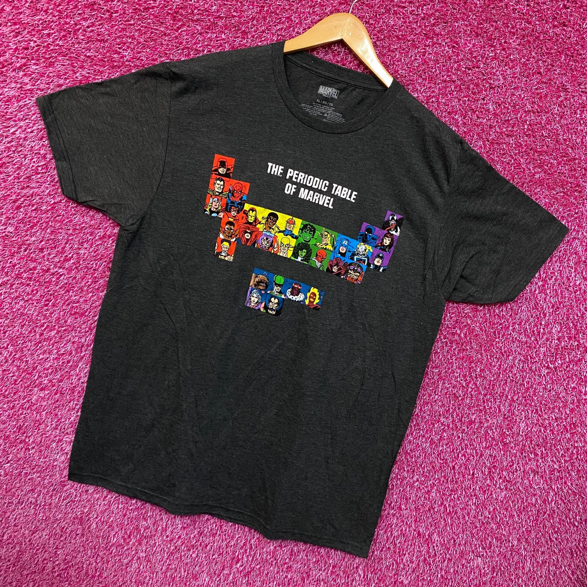 Marvel Comics Marvel Comic Periodic Table Super Hero Tshirt Size XL Size US XL / EU 56 / 4 - 3 Thumbnail
