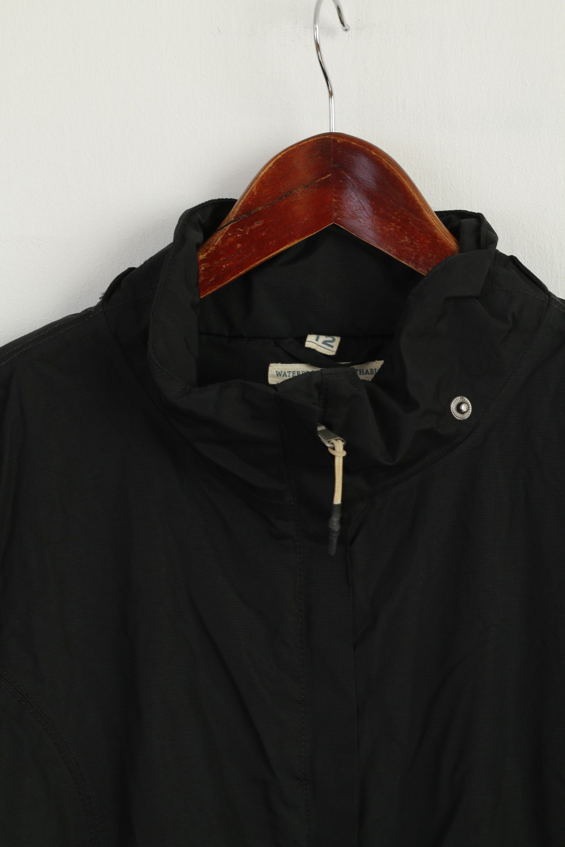 Vintage Seasalt Women 12 M Rain Coat Black Waterproof 7923 Size M / US 6-8 / IT 42-44 - 2 Thumbnail
