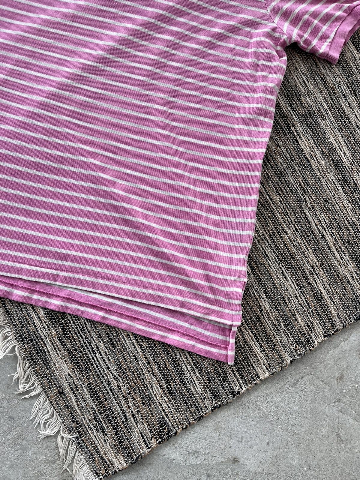 Polo Ralph Lauren Vintage Polo Ralph Lauren Pink White Striped Polo Shirt Y2K Size US XL / EU 56 / 4 - 9 Thumbnail