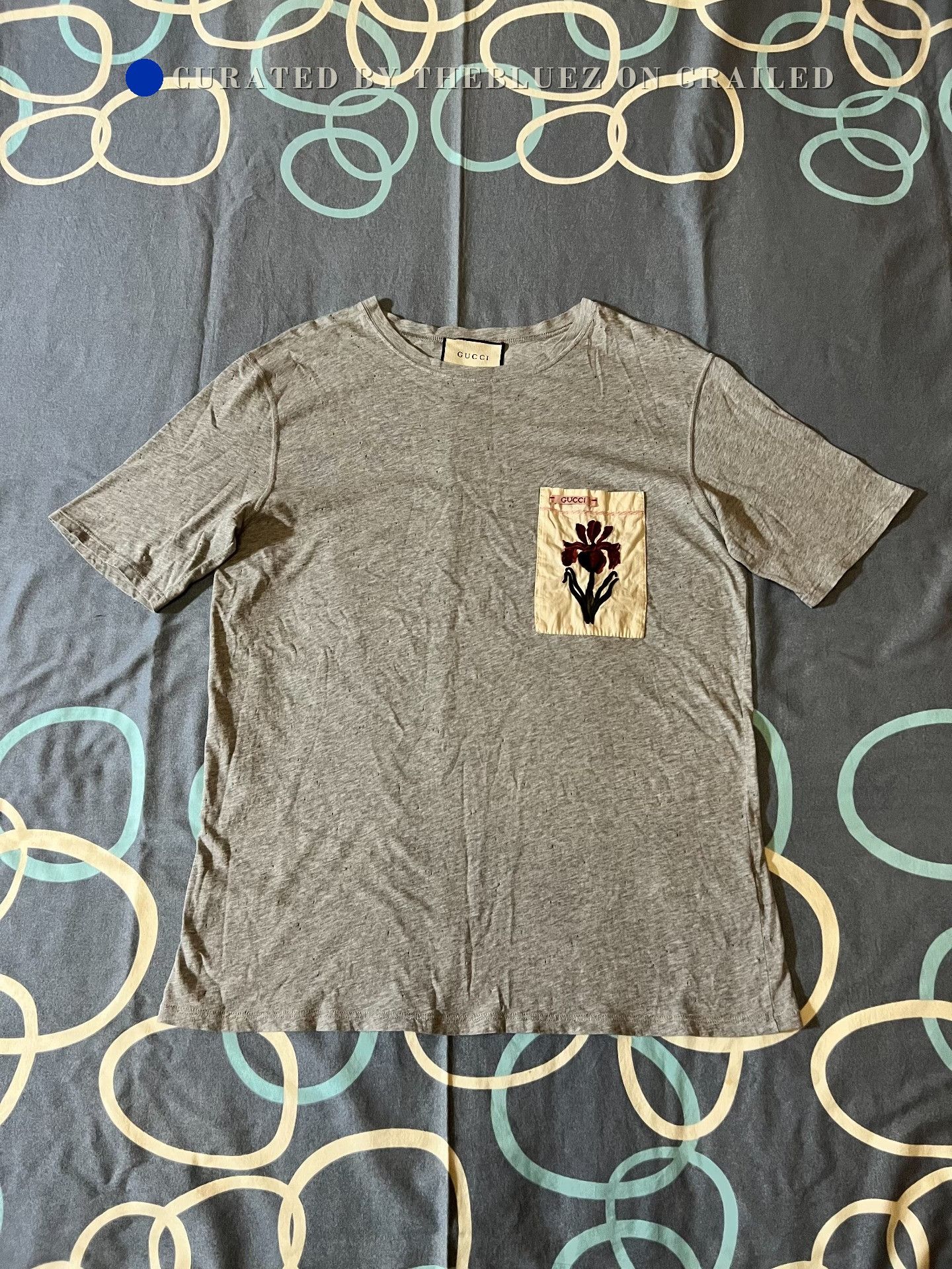 Gucci Gucci Floral Embroidery Wormhole T-Shirt Size US M / EU 48-50 / 2 - 1 Thumbnail
