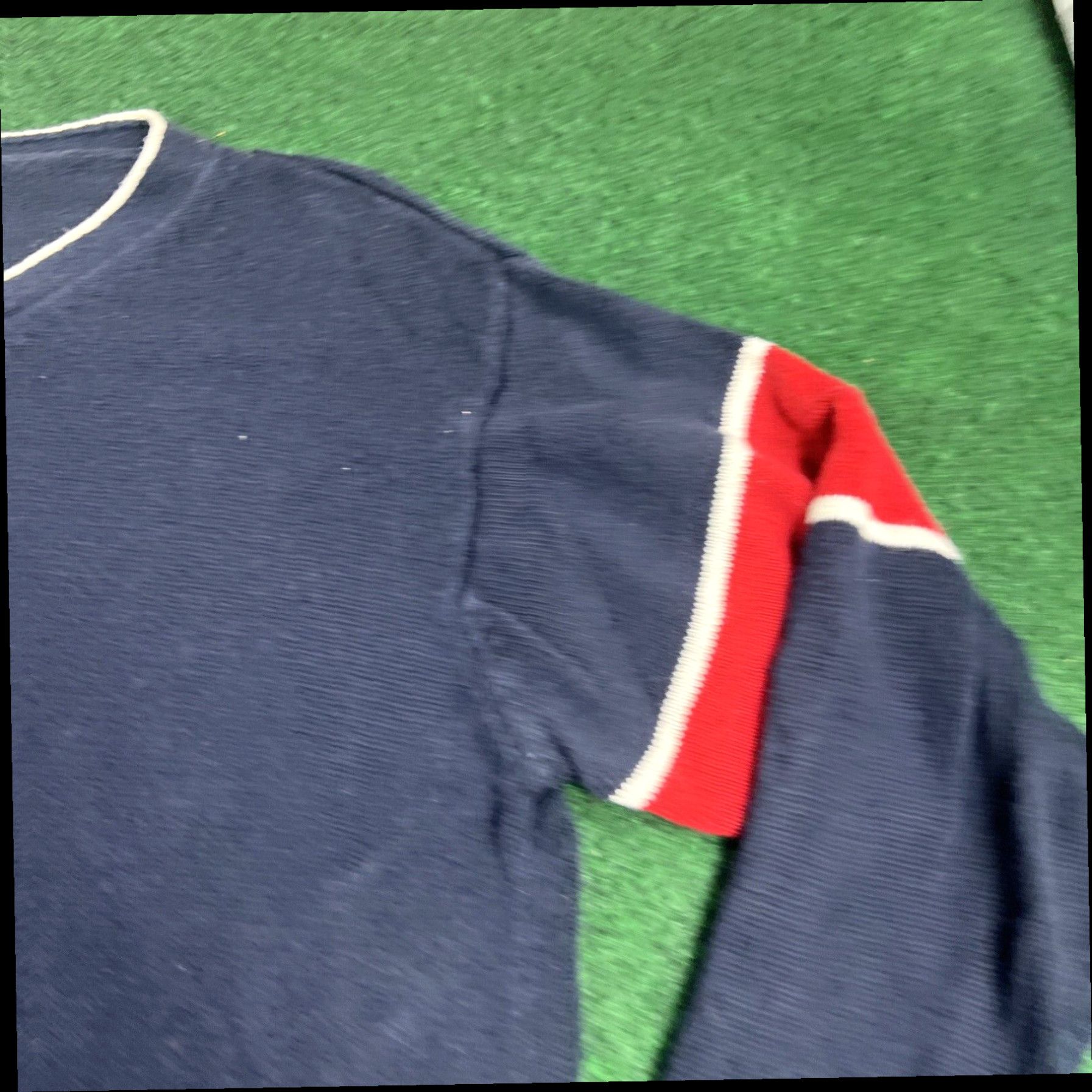 Vintage Vintage Country Seat Navy Blue red white Light Weight Sweater Adult Size L Size US L / EU 52-54 / 3 - 3 Thumbnail