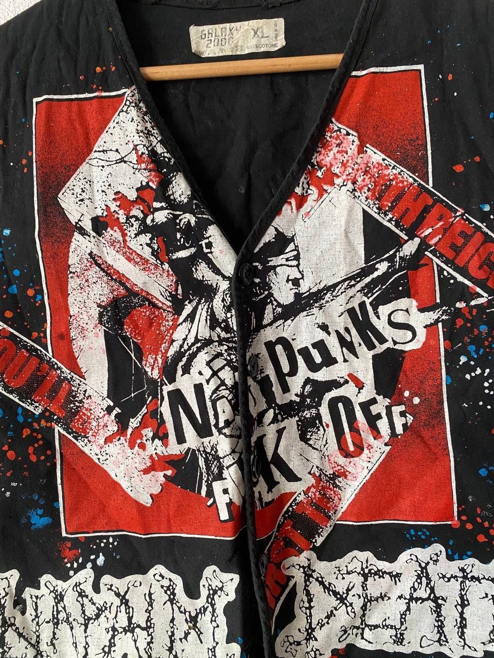 Band Tees Napalm Death Nazi Punks Fuck Off vintage vest 1994 euro tour Size US XL / EU 56 / 4 - 8 Thumbnail