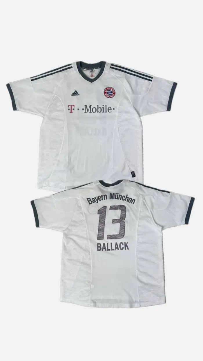 Adidas Adidas Bayern Munich 2002 2004 Ballack #13 Away Shirt Size US XL / EU 56 / 4 - 1 Thumbnail