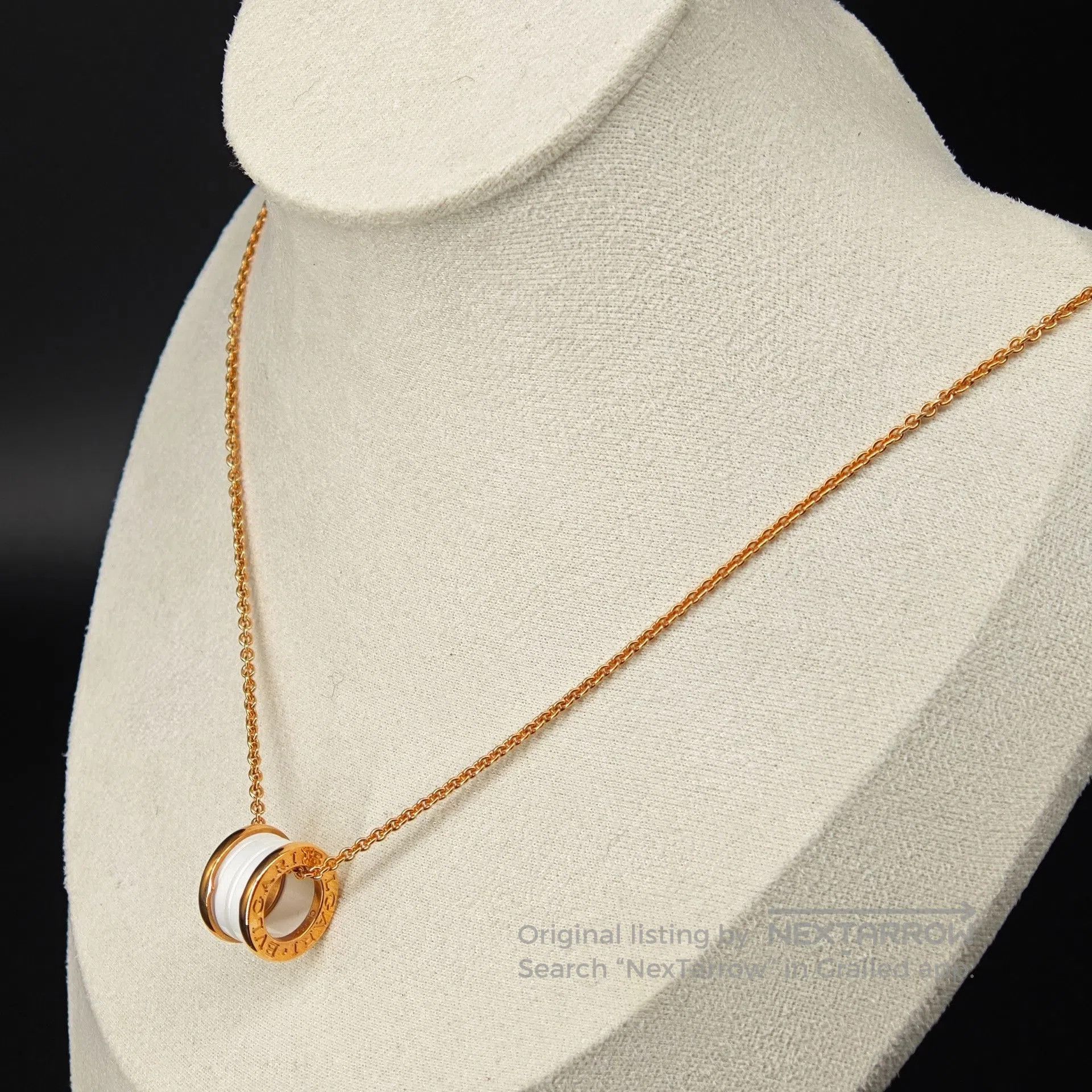 Bvlgari Bvlgari Rose Gold Ceramic Spring Necklace. Size ONE SIZE - 3 Thumbnail