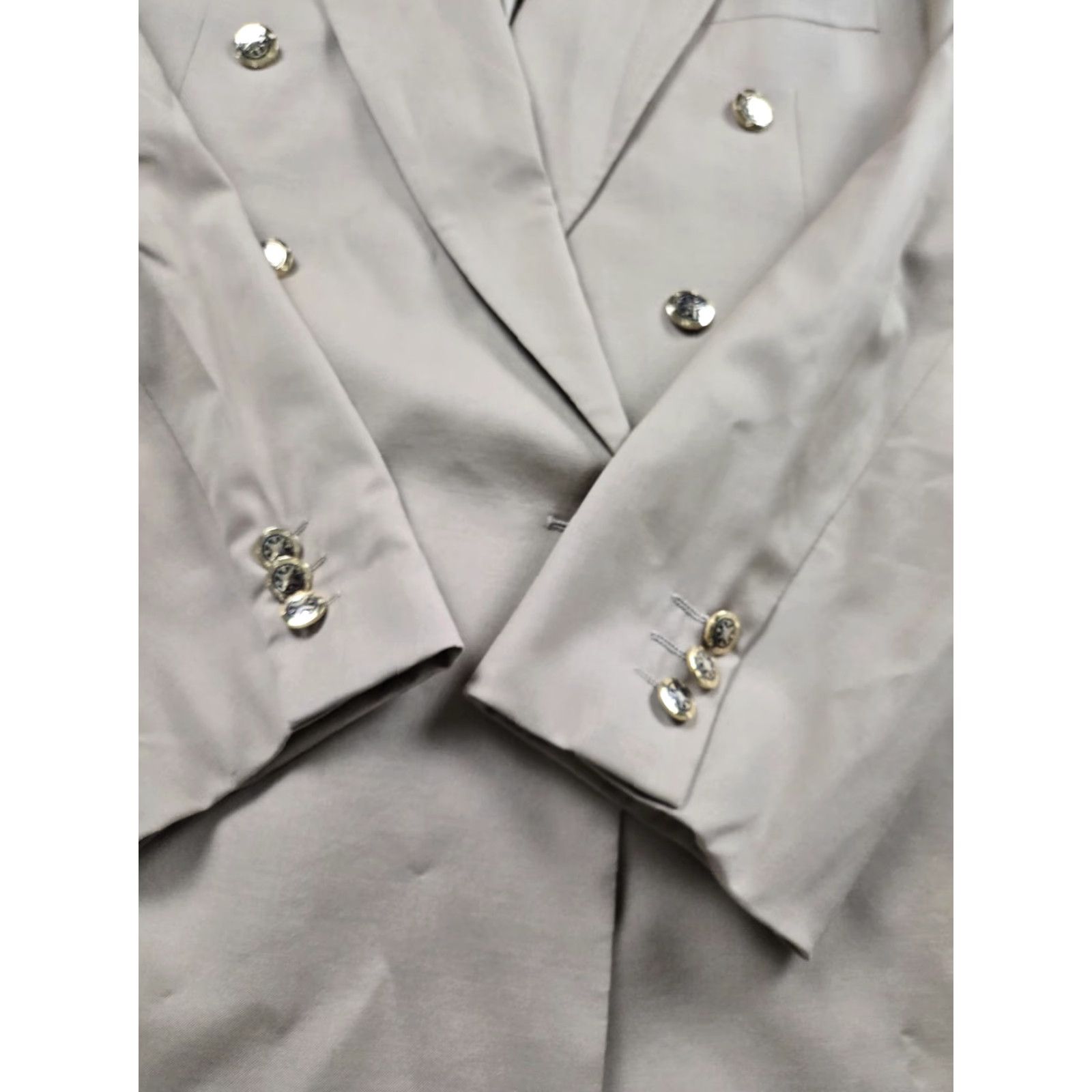 Loro Piana VINTAGE Urbis Blazer 46R Wool Double-Breasted Peak Lapel Gold Button Men’s Navy/Beige 2 Piece Black? Size 46R - 2 Thumbnail